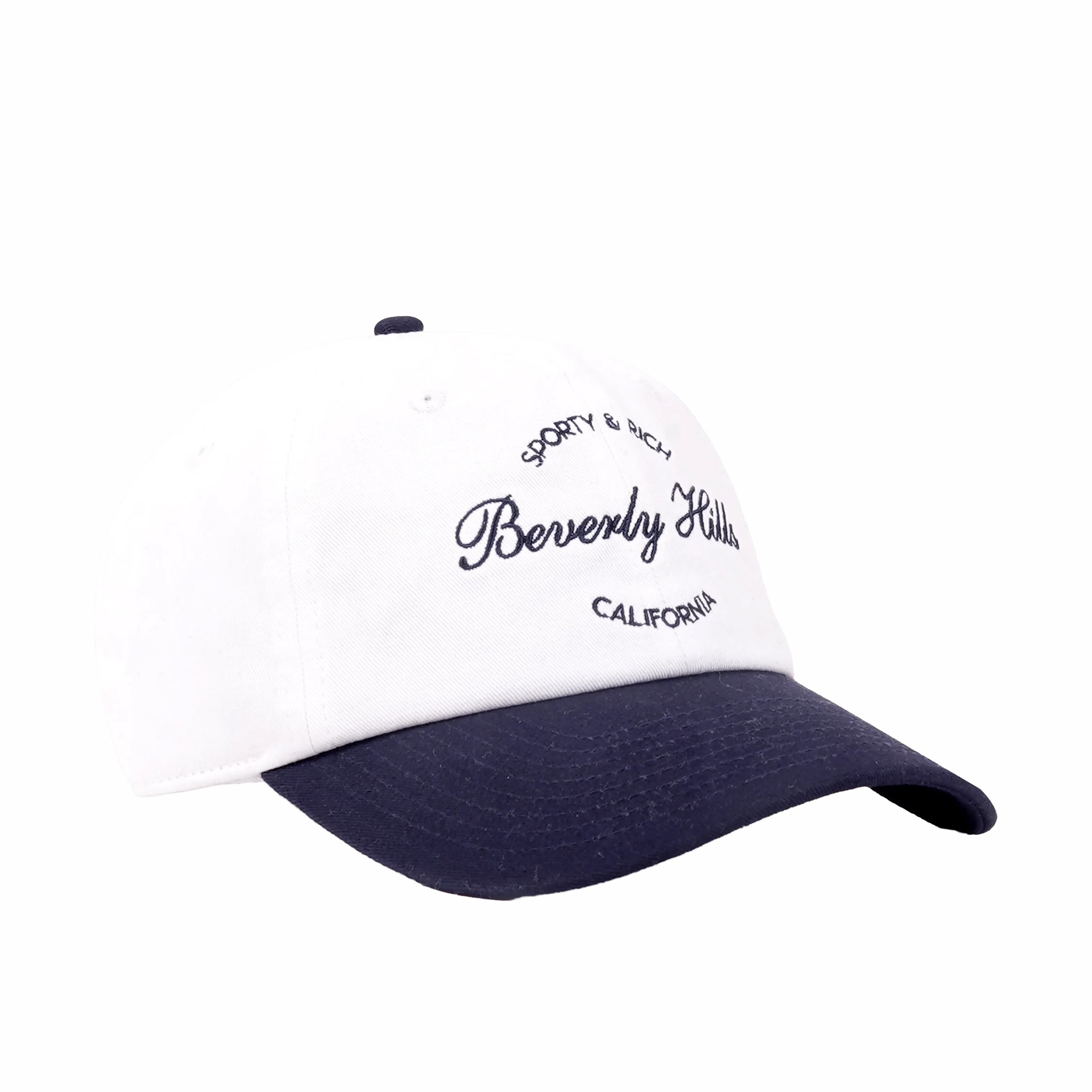 Sporty &amp; Rich Beverly Script Hat (White/Navy)