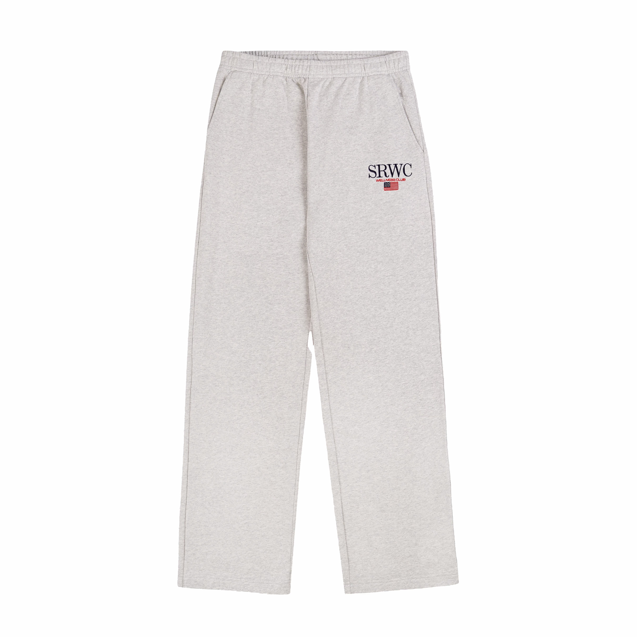 Sporty &amp; Rich Men's Nautical Embroidered Wide Sweatpant (Heather Gray) - August Shop