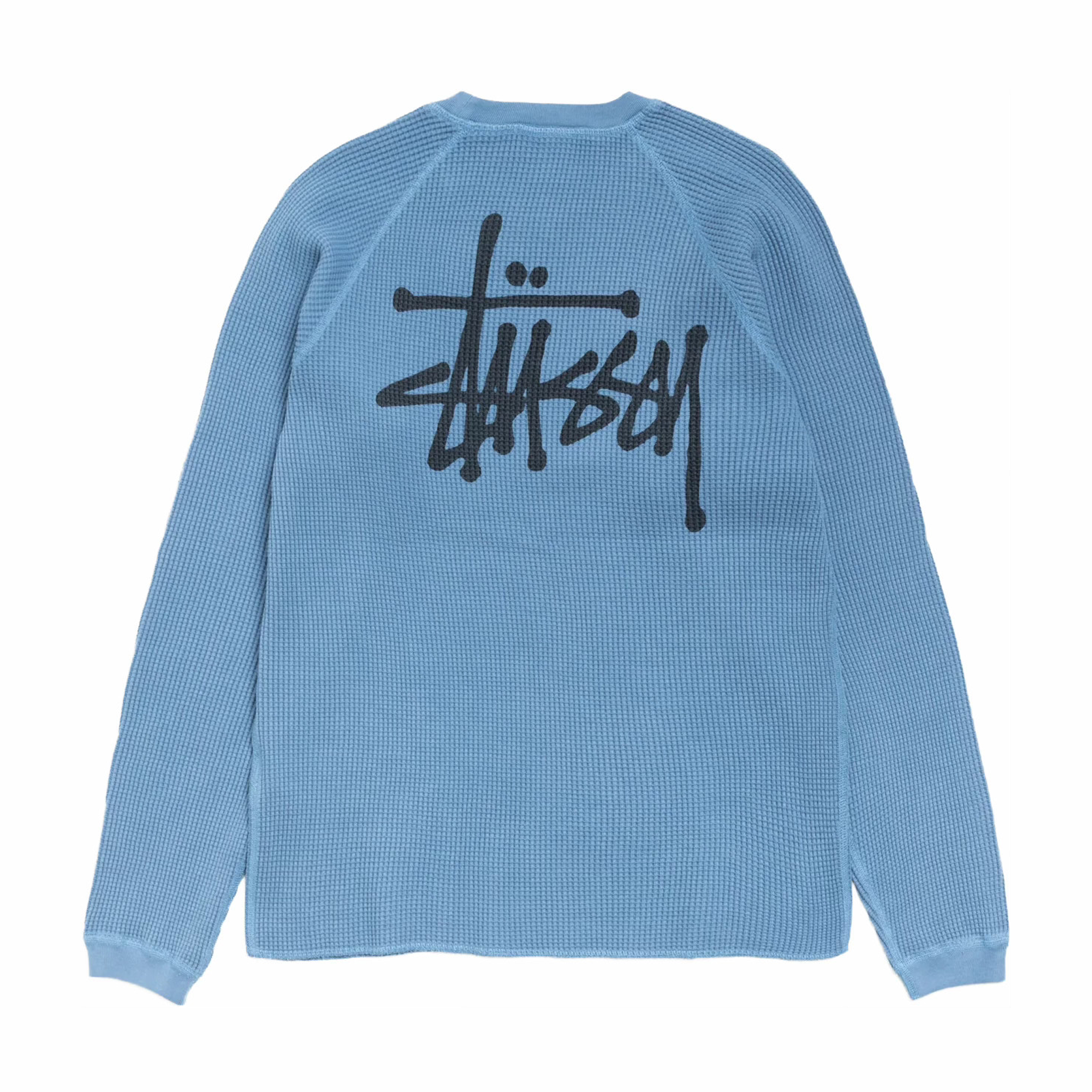 Stüssy Basic Stock Raglan Thermal (Dust Blue) - August Shop