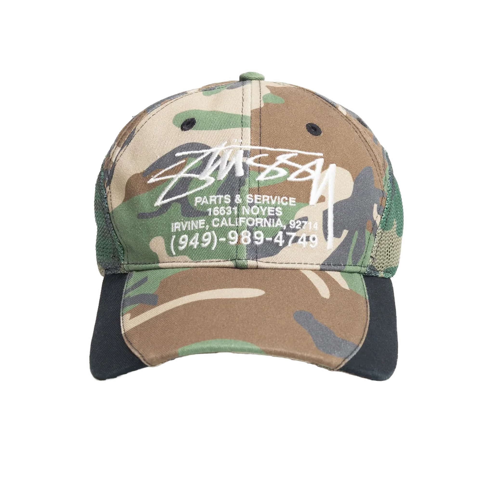 Stüssy LP Service Mesh Strapback Cap (Camo) - August Shop
