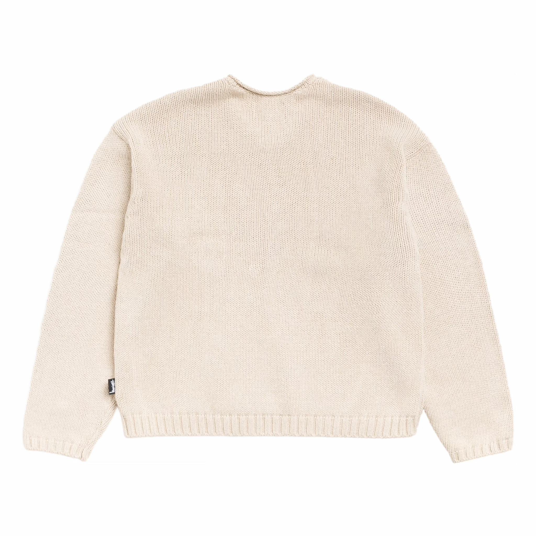 Stüssy Roll V Neck Sweater (Oatmeal) - August Shop