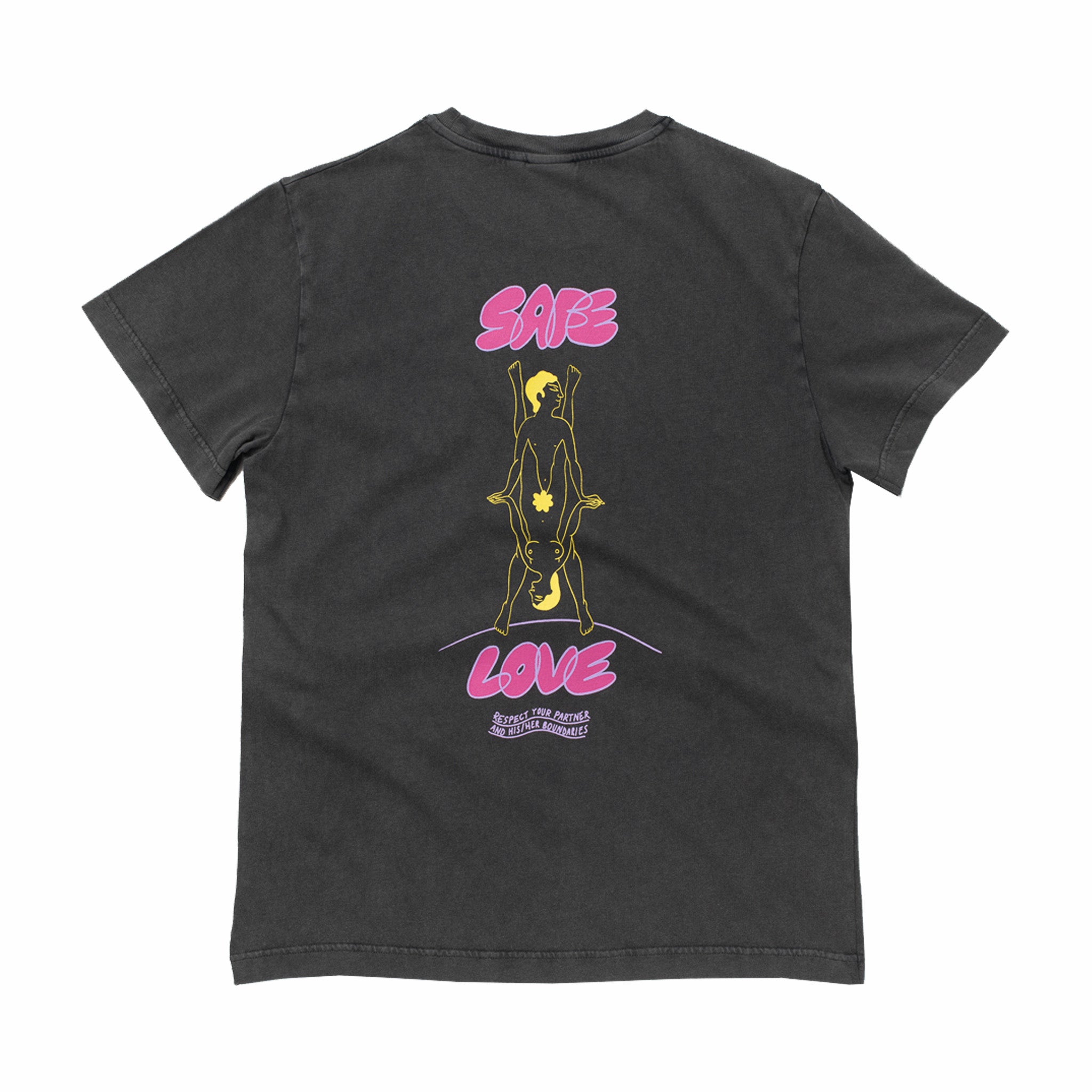 Carne Bollente Safe Love T-Shirt (Washed Black) - August Shop