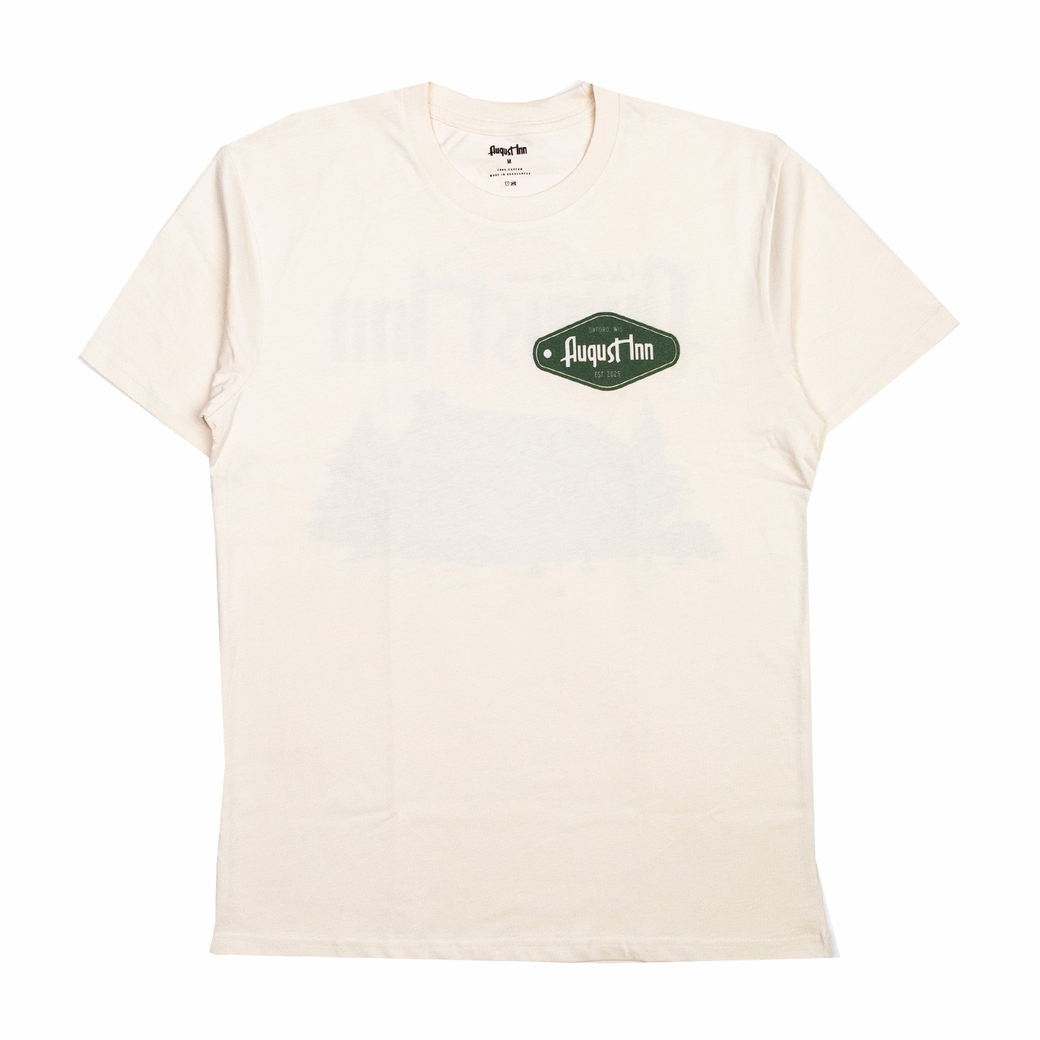 August Inn "Oxford" 5.3oz Midweight T-Shirt (Ecru) - August Shop