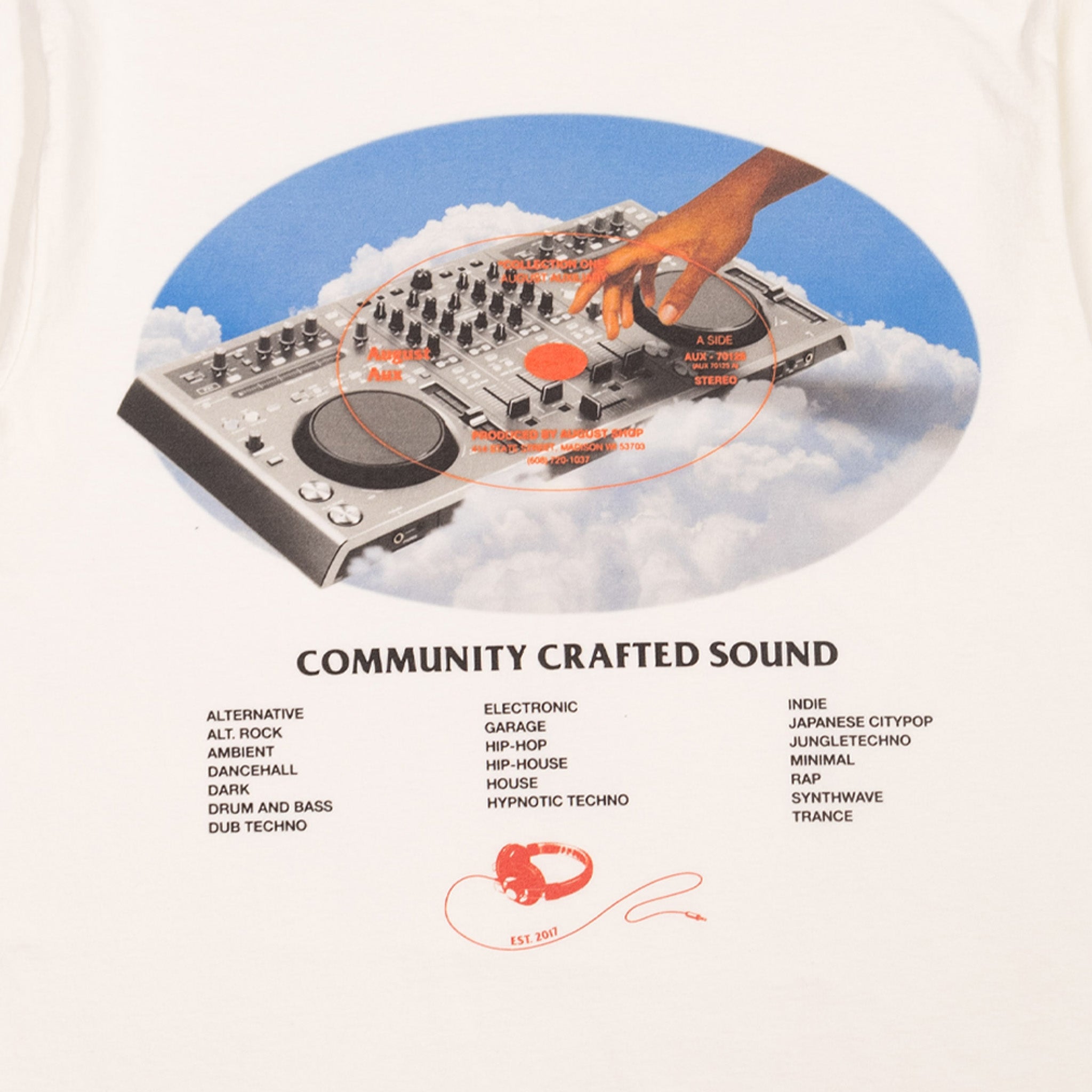 August Aux &quot;Community Crafted&quot; T-Shirt (Off White) - August Shop