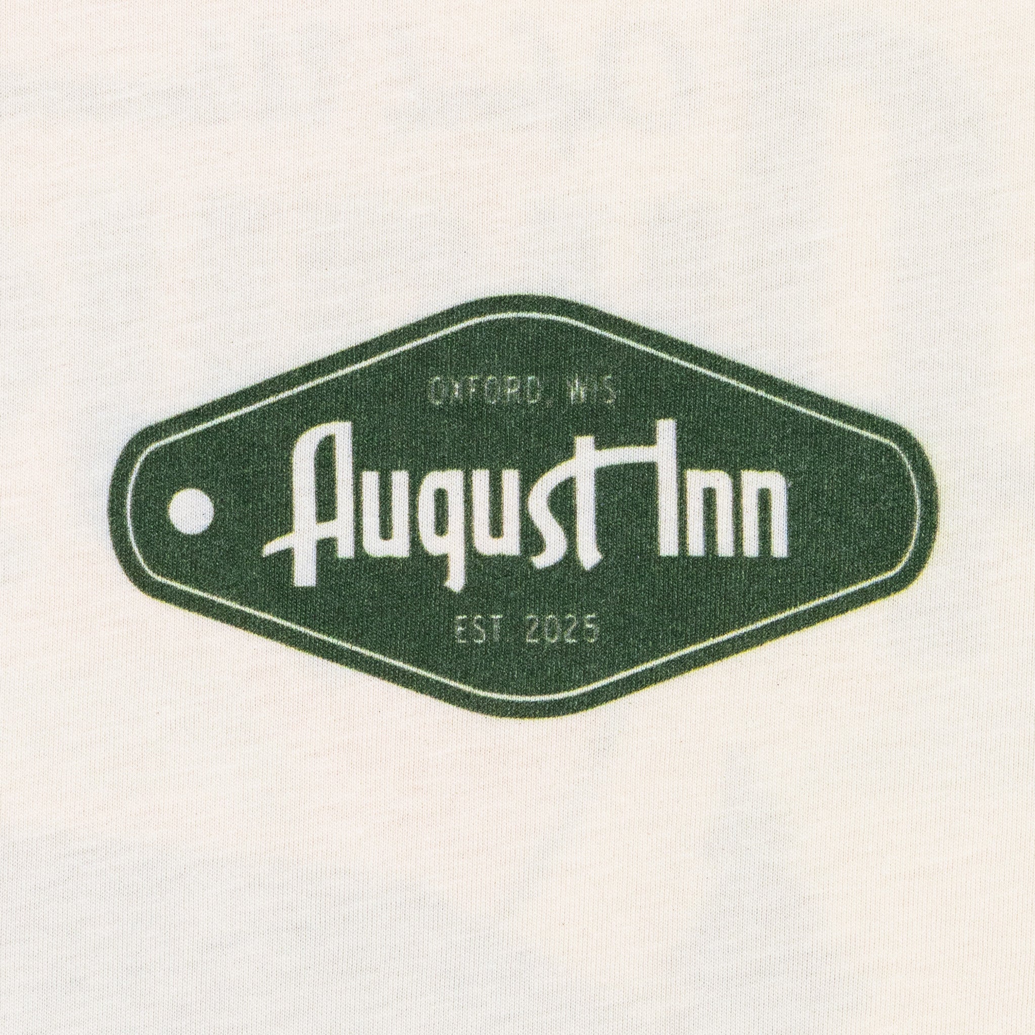 August Inn "Oxford" 5.3oz Midweight T-Shirt (Ecru) - August Shop