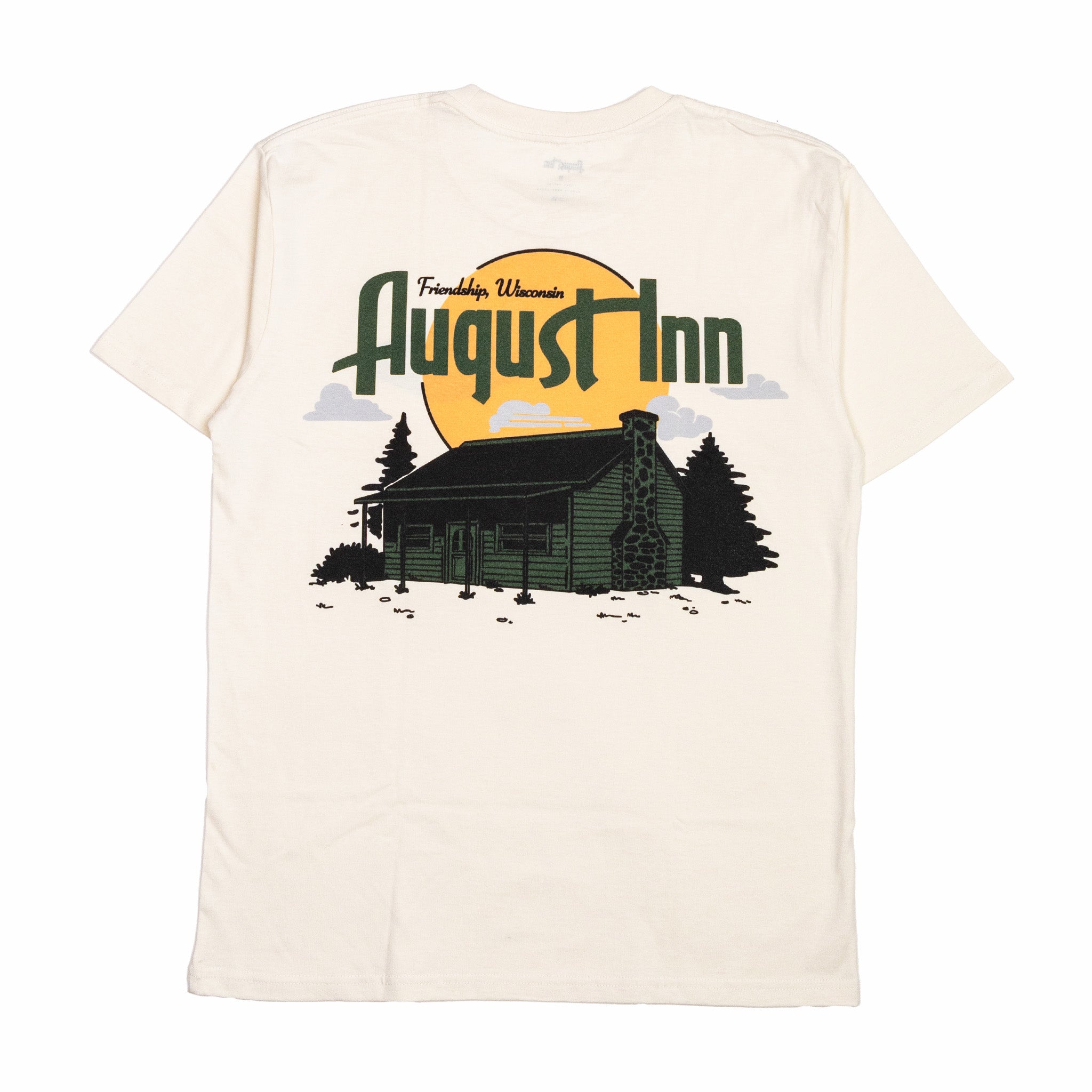 August Inn "Friendship" 5.3oz Midweight T-Shirt (Ecru) - August Shop