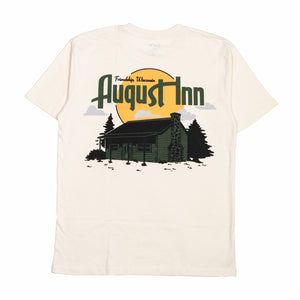 August Inn "Friendship" 5.3oz Midweight T-Shirt (Ecru) - August Shop
