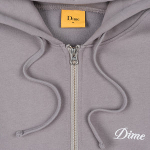 Dime Classic Small Logo Zip Hoodie (Taupe) - August Shop