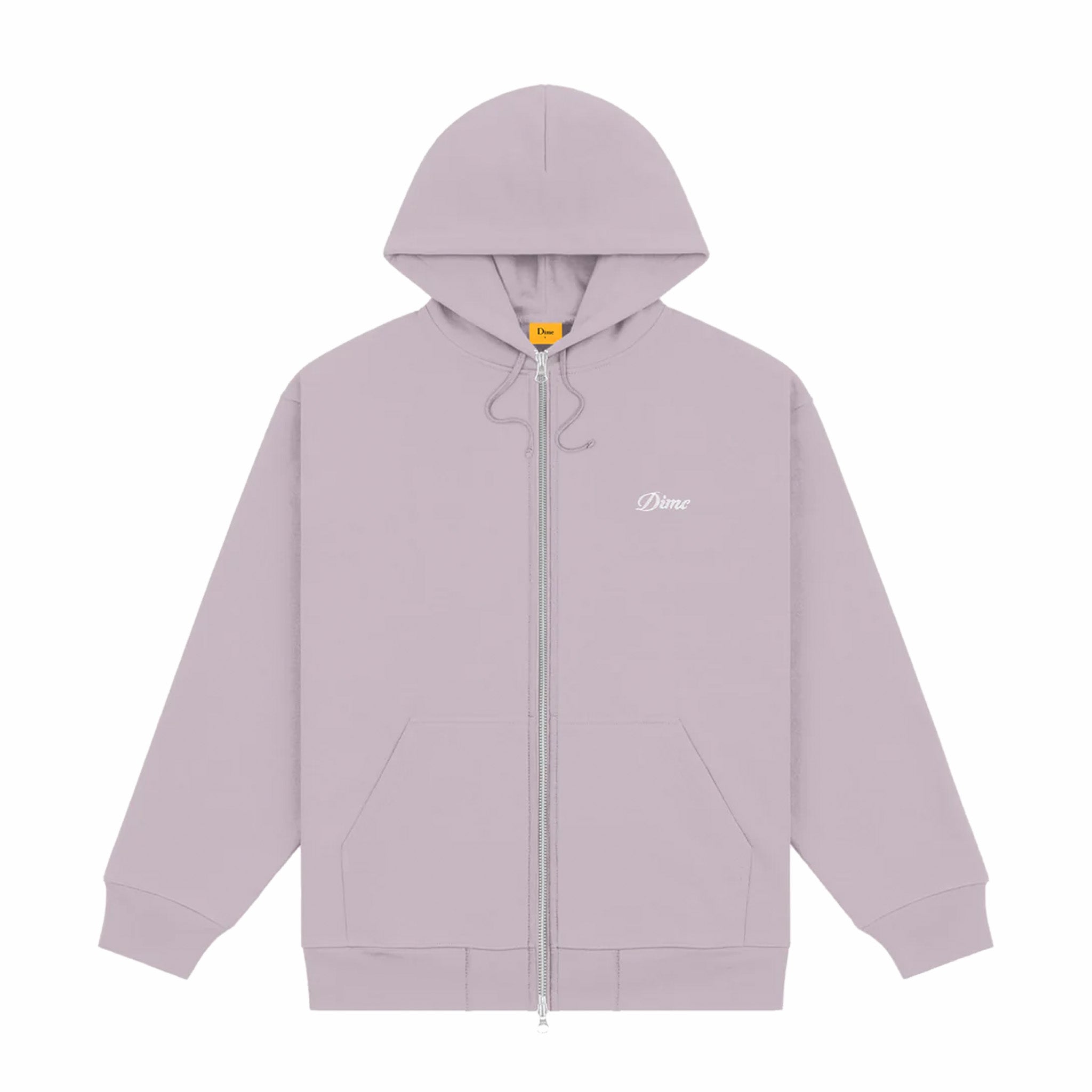 Dime Classic Small Logo Zip Hoodie (Taupe) - August Shop