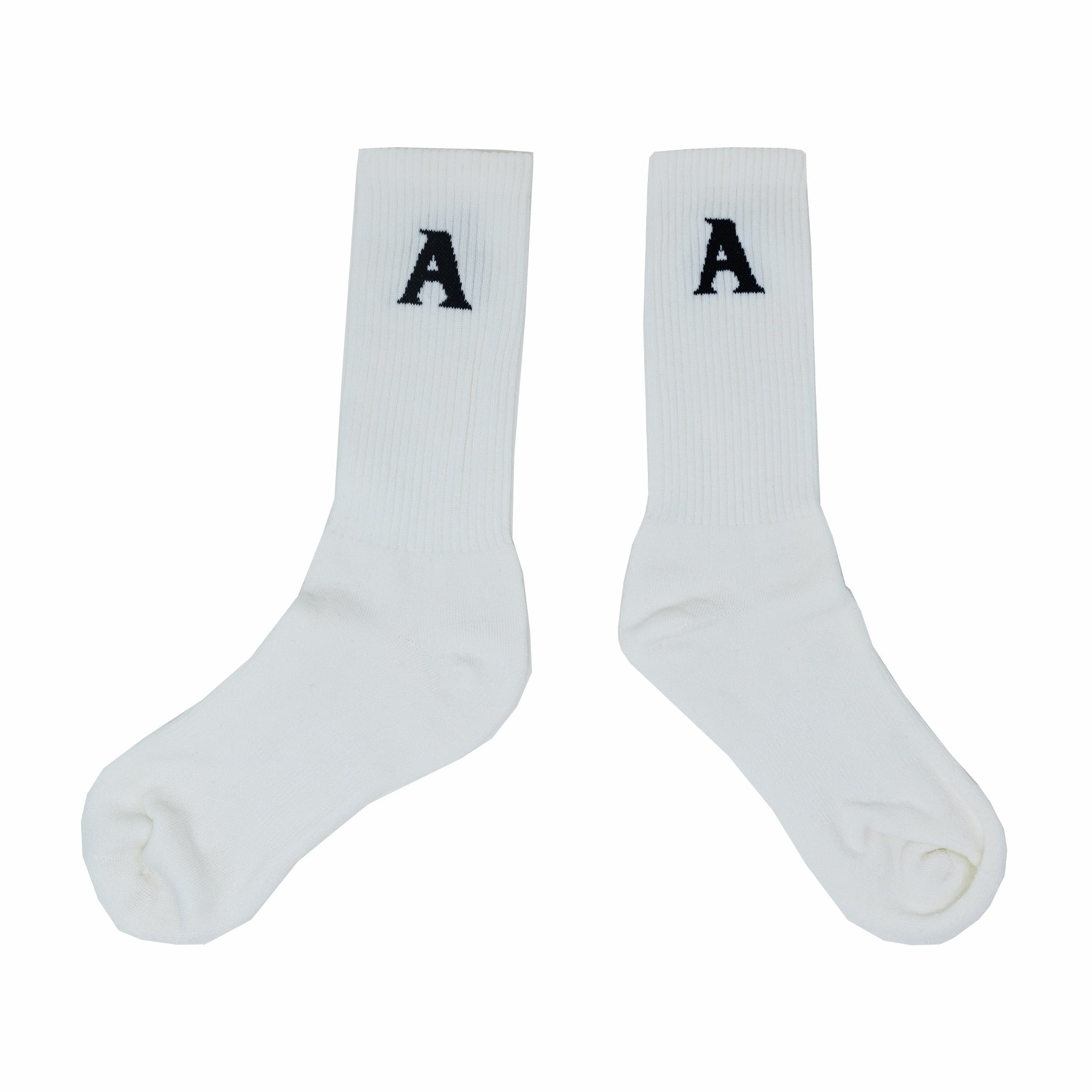 August Cotton Crew Socks (Natural/Black) - August Shop