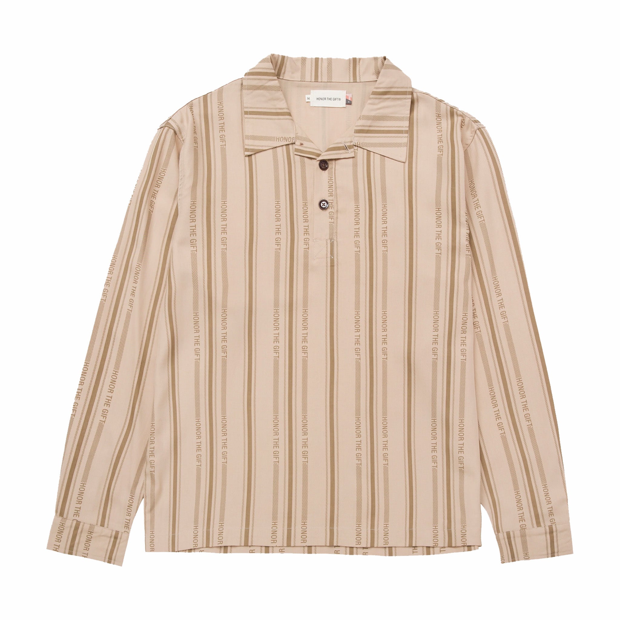 Honor The Gift Honor Stripe LS Henley (Tan) - August Shop