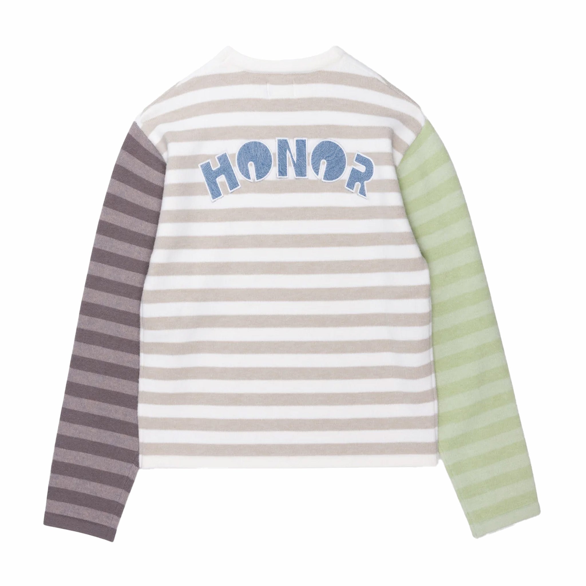 Honor The Gift Multi Stripe Crew Sweater (Bone) - August Shop