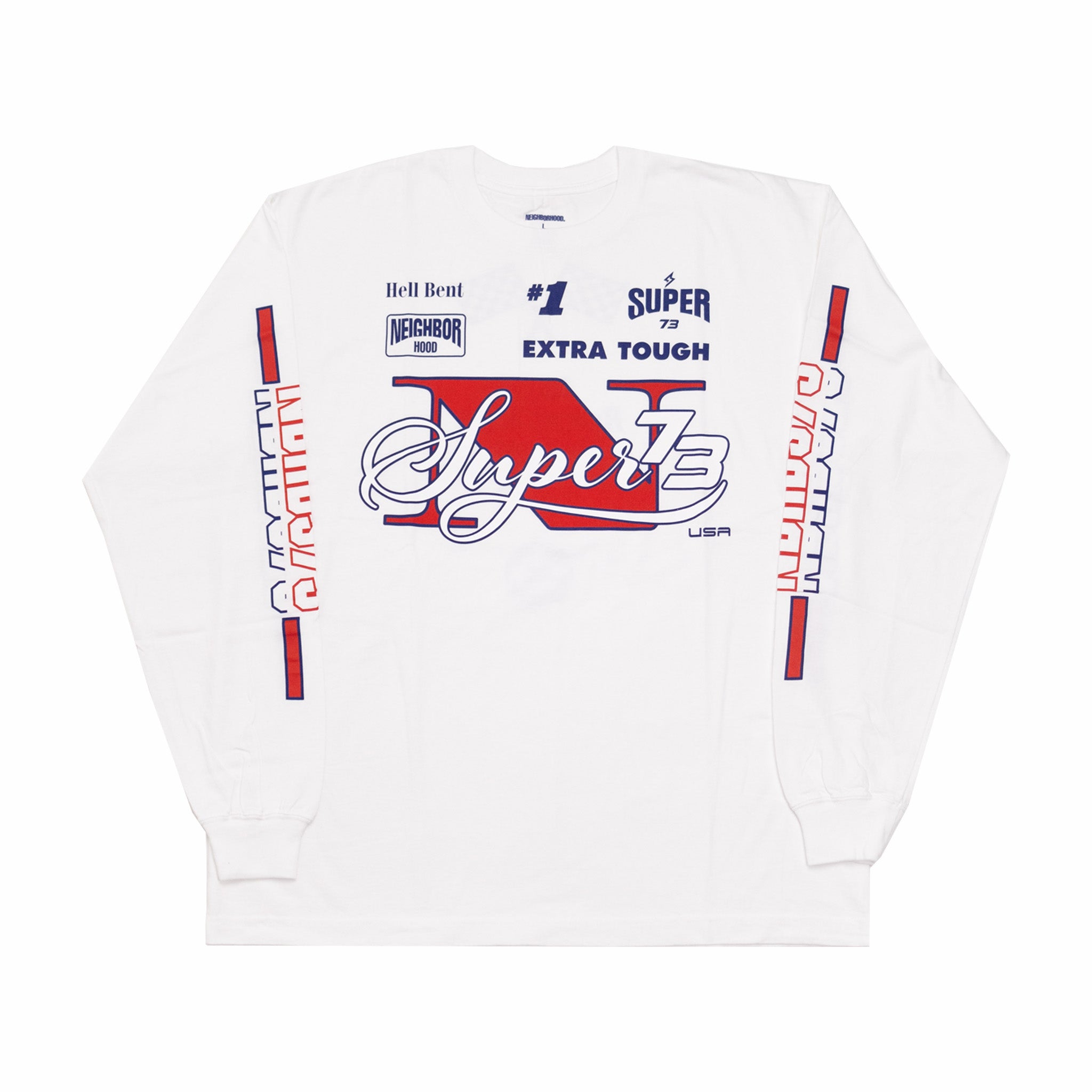 Neighborhood NH X Super73 Longsleeve T-Shirt (White) - August Shop