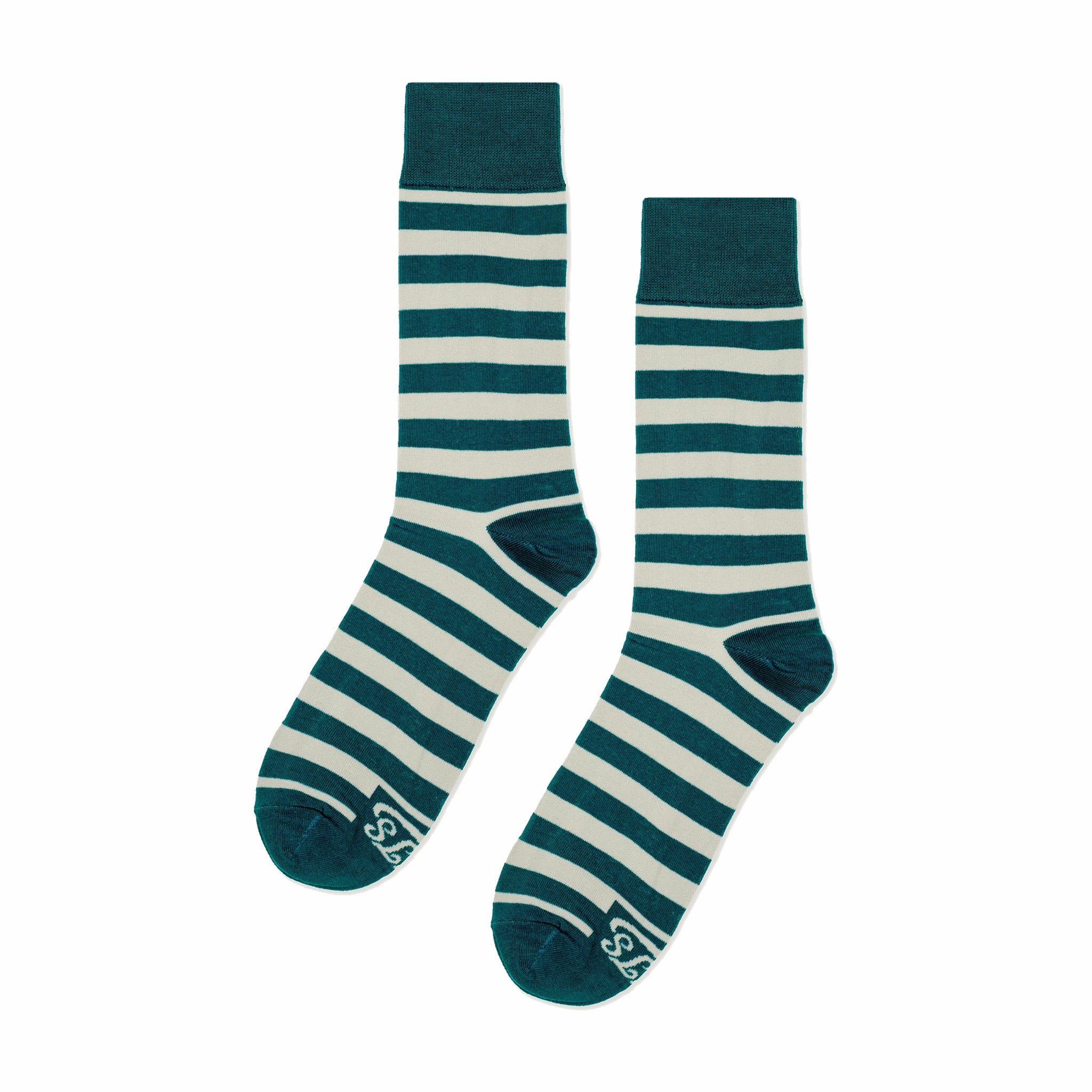 Dude. Your Team Socks. Striped Socks (Teal/Grey) - August Shop