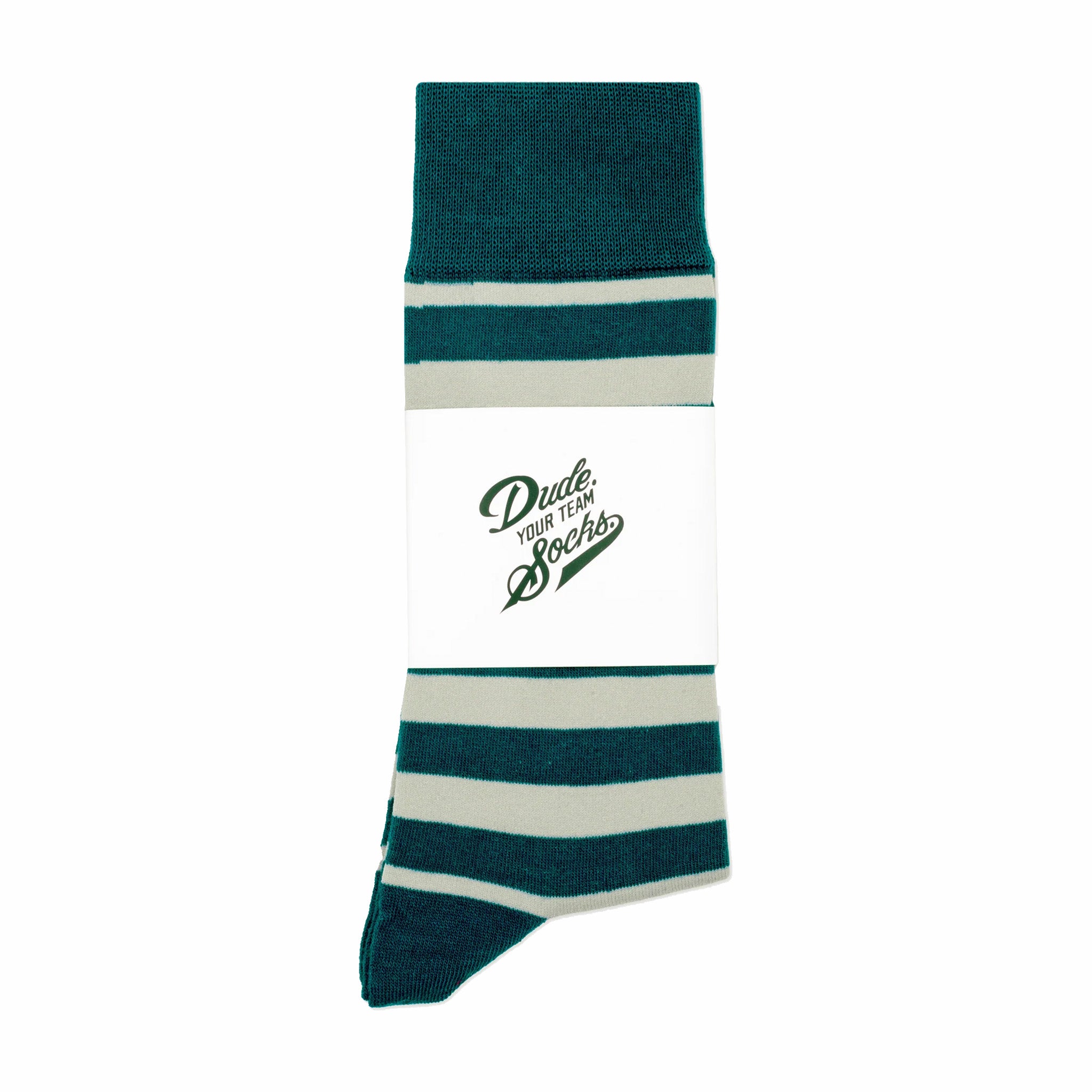 Dude. Your Team Socks. Striped Socks (Teal/Grey) - August Shop