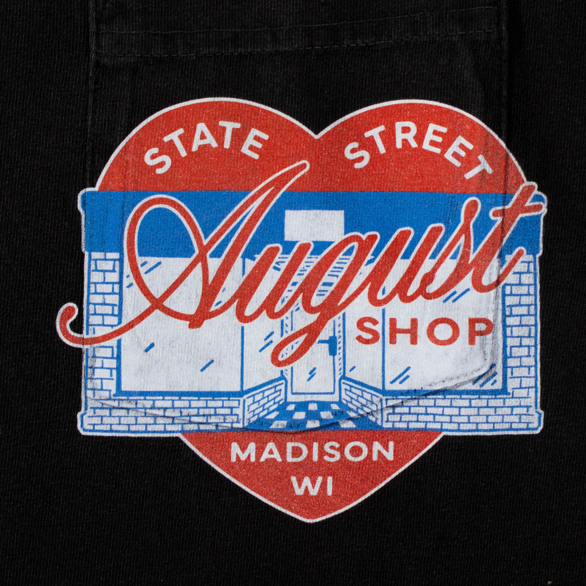 August &quot;Cares&quot; Pocket Tee (Vintage Black) - August Shop