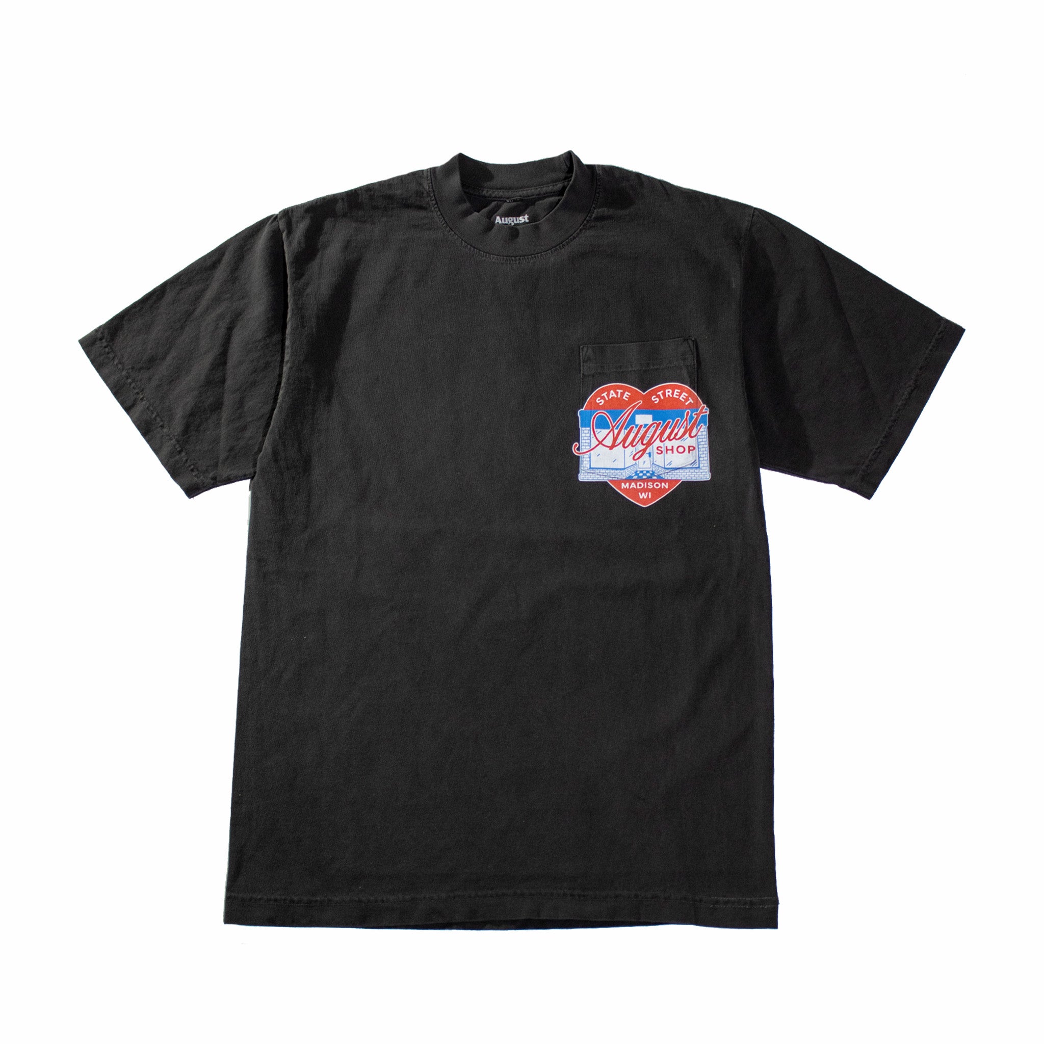 August &quot;Cares&quot; Pocket Tee (Vintage Black) - August Shop