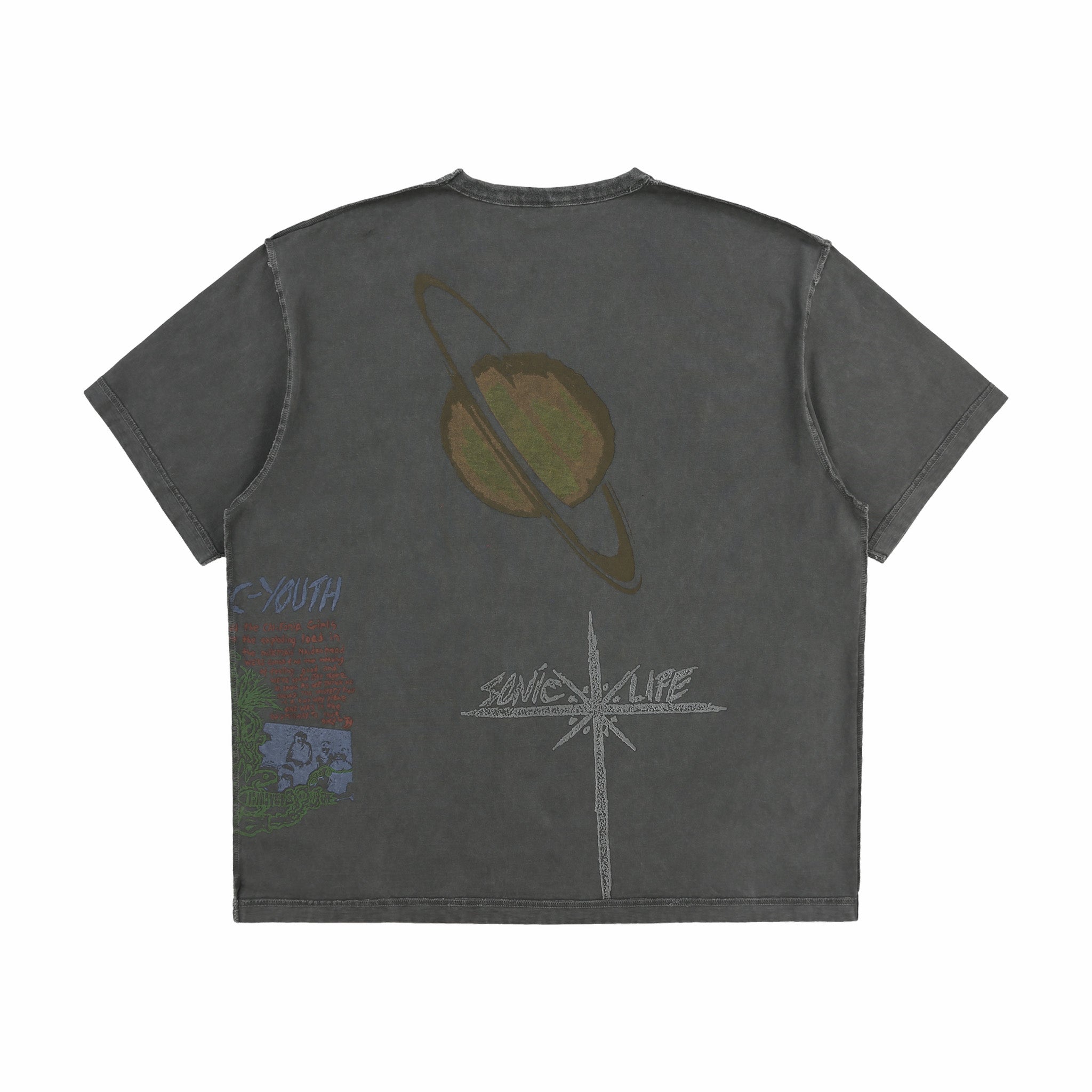 Pleasures x Sonic Youth Test Print T-Shirt (Grey) - August Shop