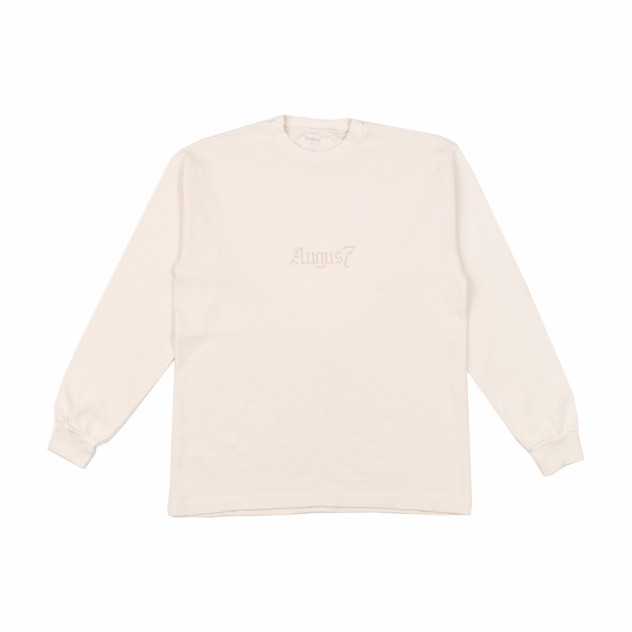 August 7 Year Anniversary &quot;Ouoroboros&quot; Waffle Knit Thermal (Creme) - August Shop