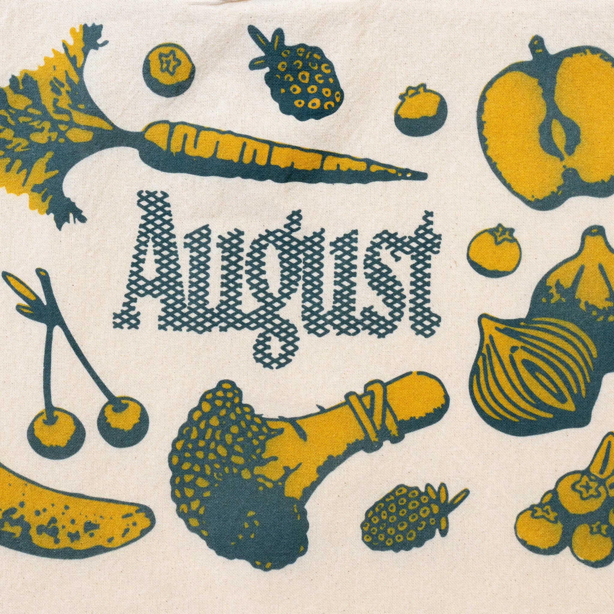 August &quot;Fresh Produce&quot; Canvas Tote Bag (Natural) - August Shop