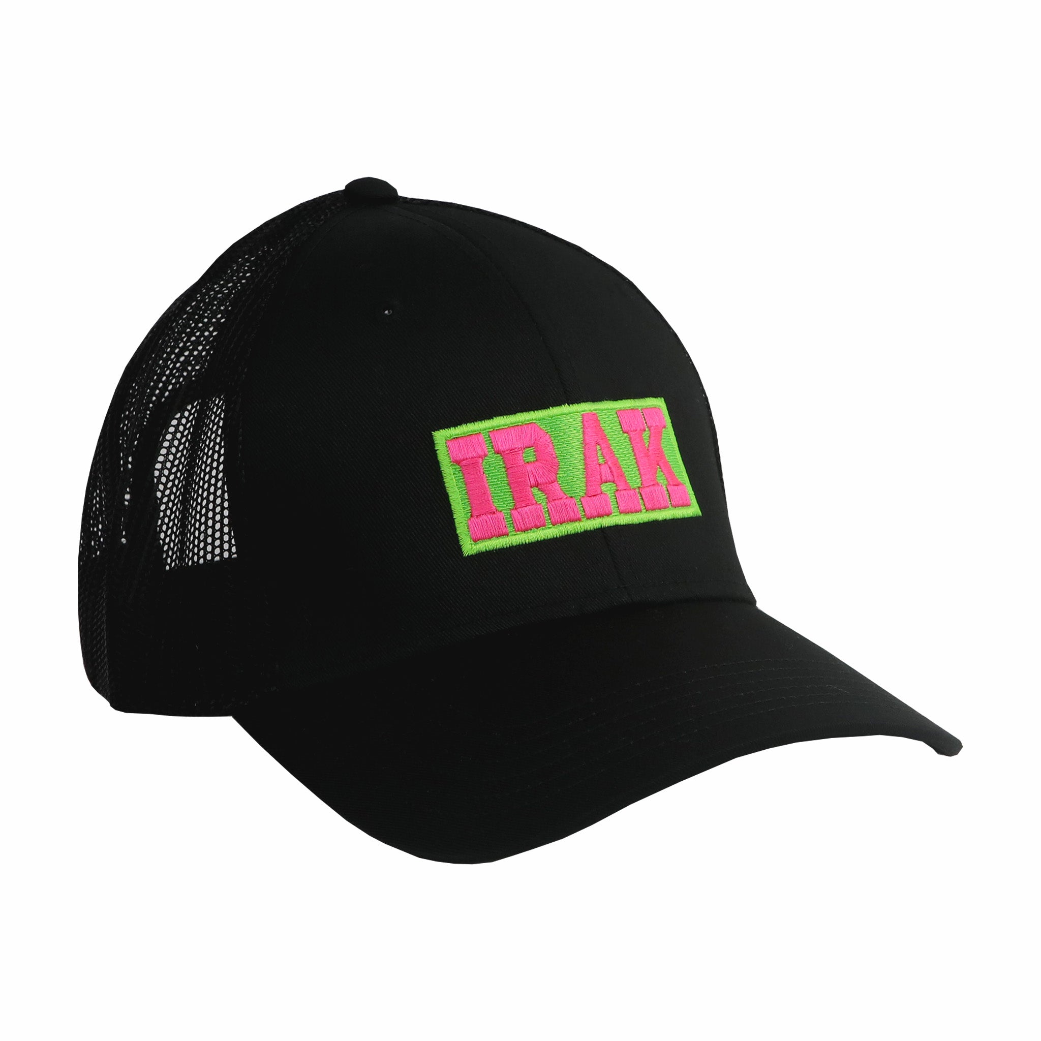 IRAK Neon IRAK Trucker Hat (Black) - August Shop