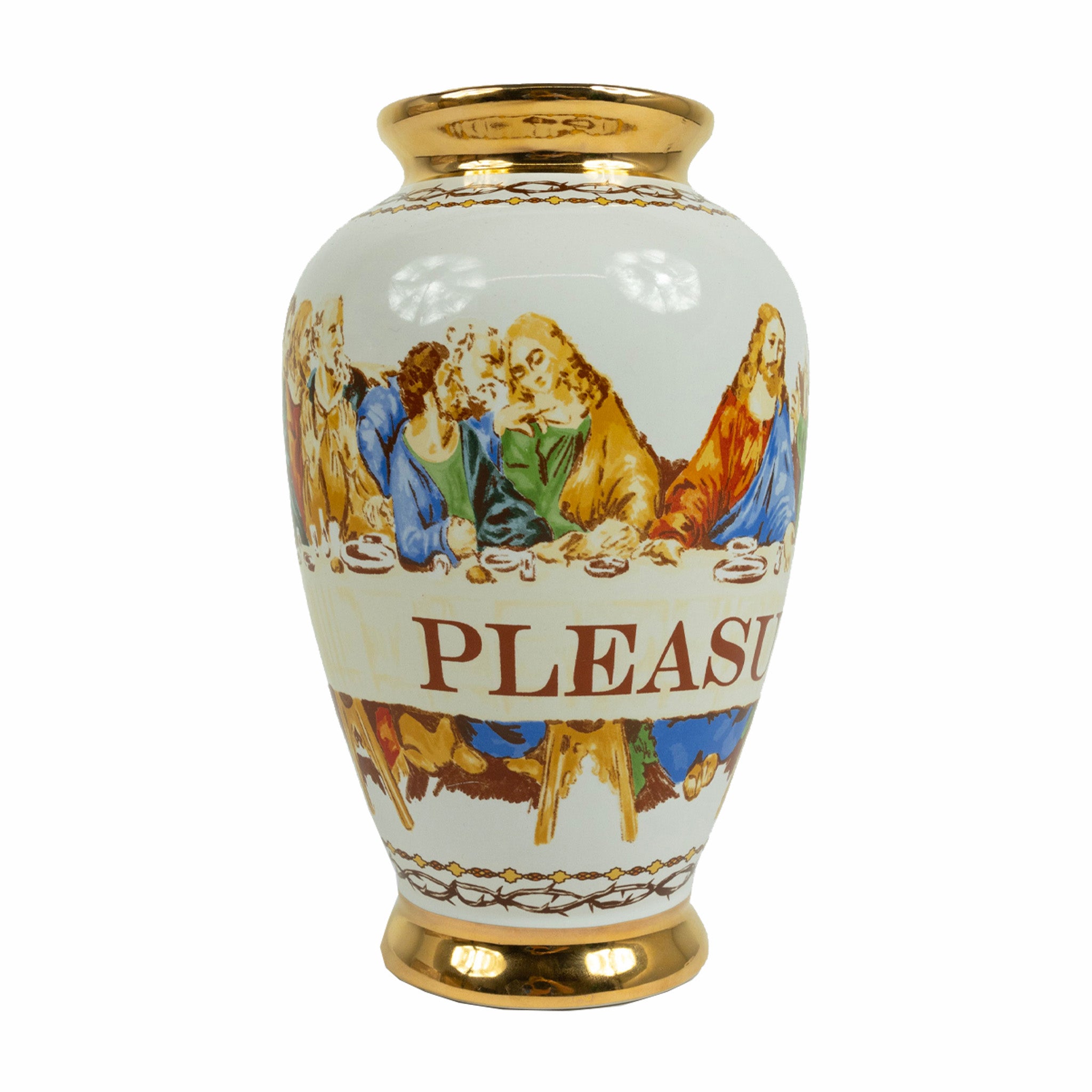 Pleasures Supper Ceramic Vase (White) - August Shop