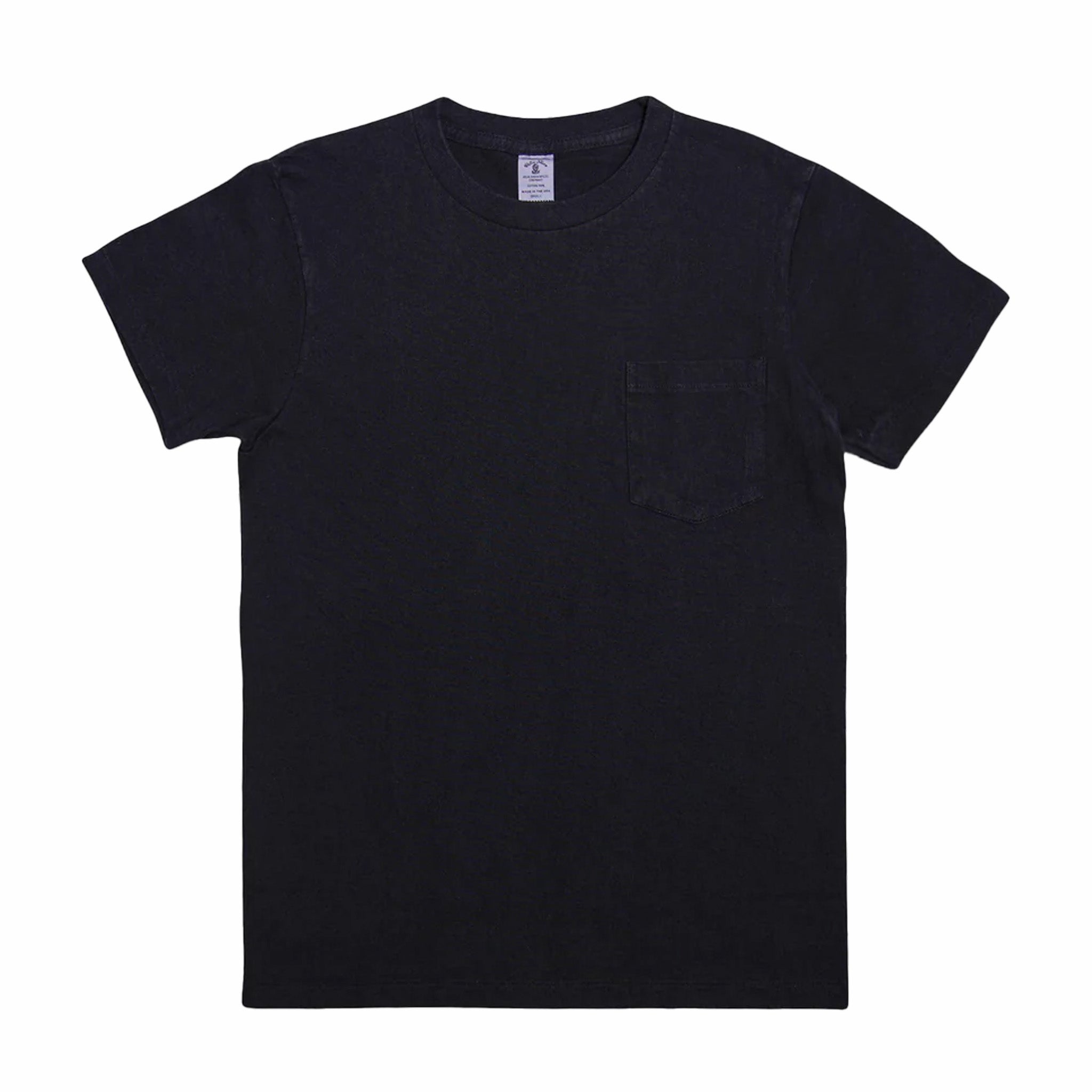 Velva Sheen Short Sleeve Cotton Pocket Tee - 1 Pac (Black Indigo Dyed) - August Shop