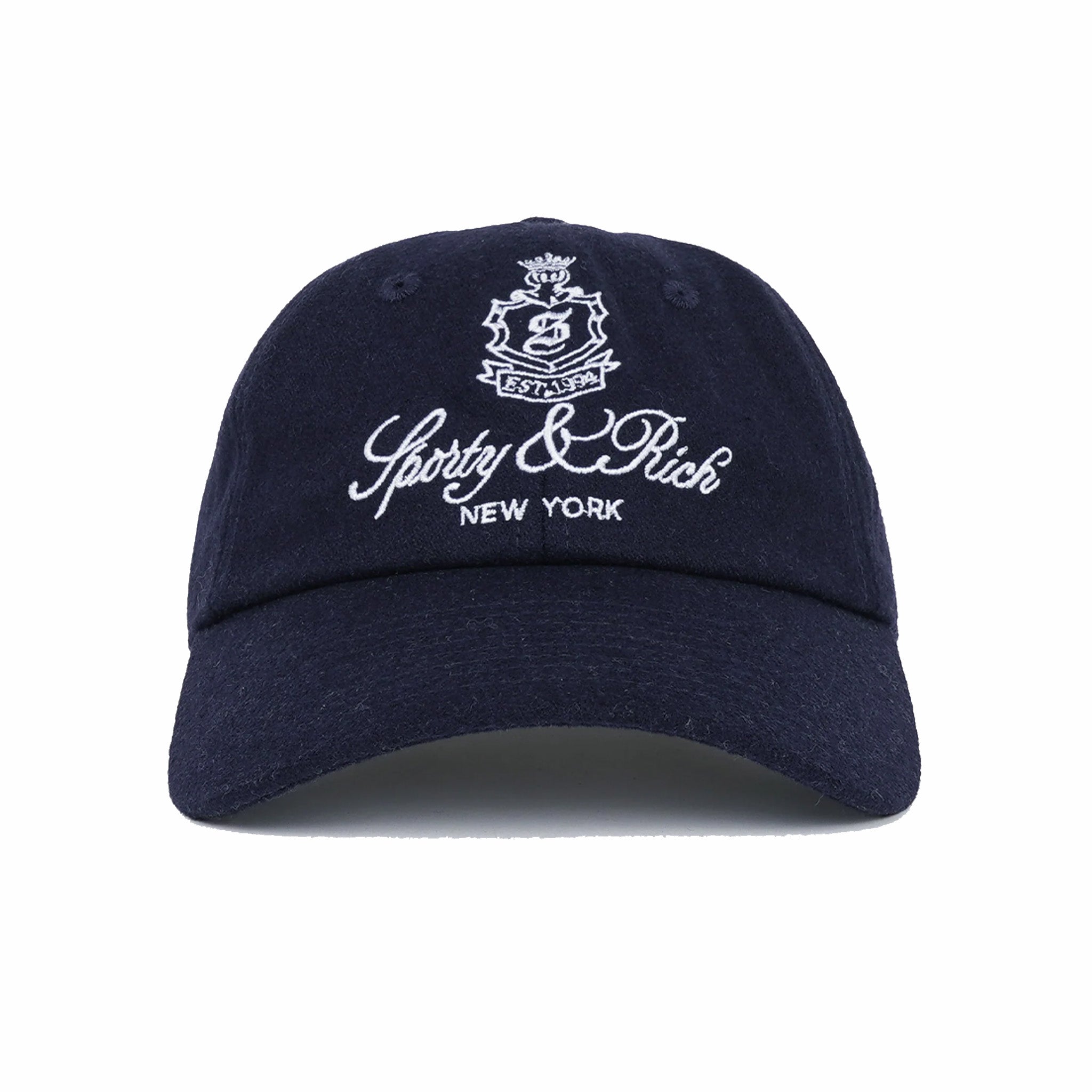 Sporty &amp; Rich Vendome Wool Hat (Navy/White) - August Shop