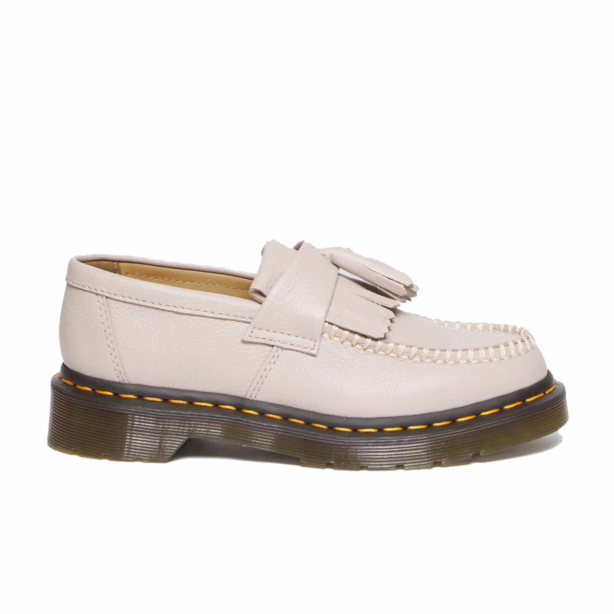 Dr. Martens Women’s Adrian Virginia Leather Tassel Loafers (Vintage Taupe/Virginia) - August Shop