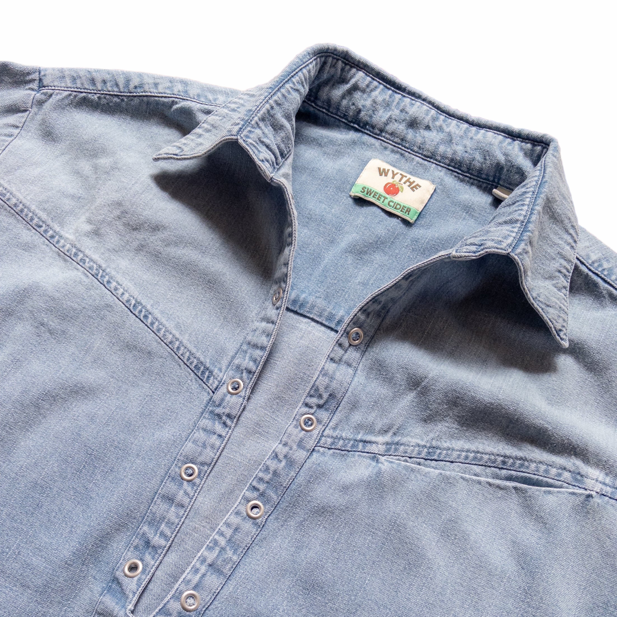 Wythe Denim Pullover Shirt (Washed Indigo) - August Shop