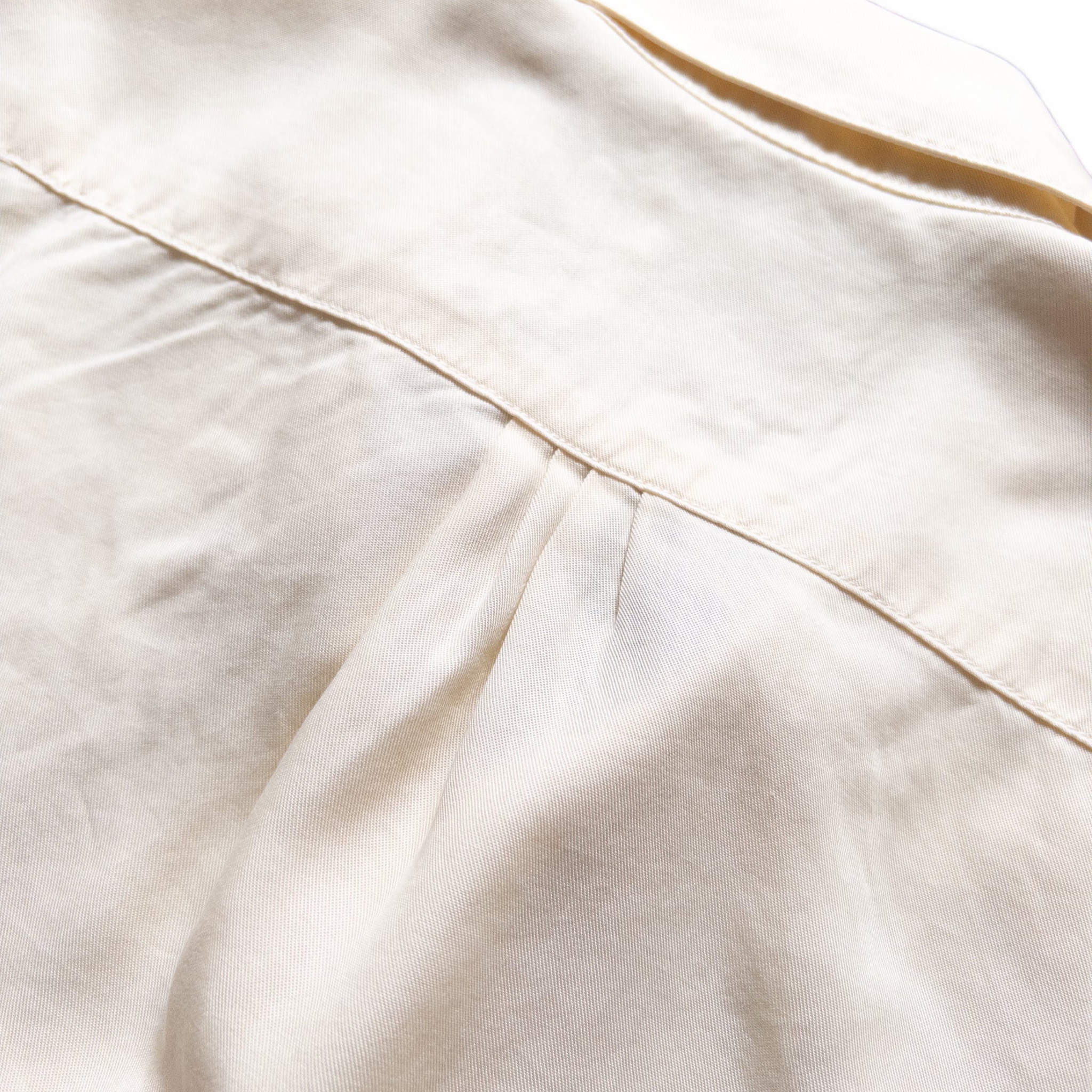 Wythe Tencel Gabardine Pearlsnap Shirt (Buttermilk) - August Shop