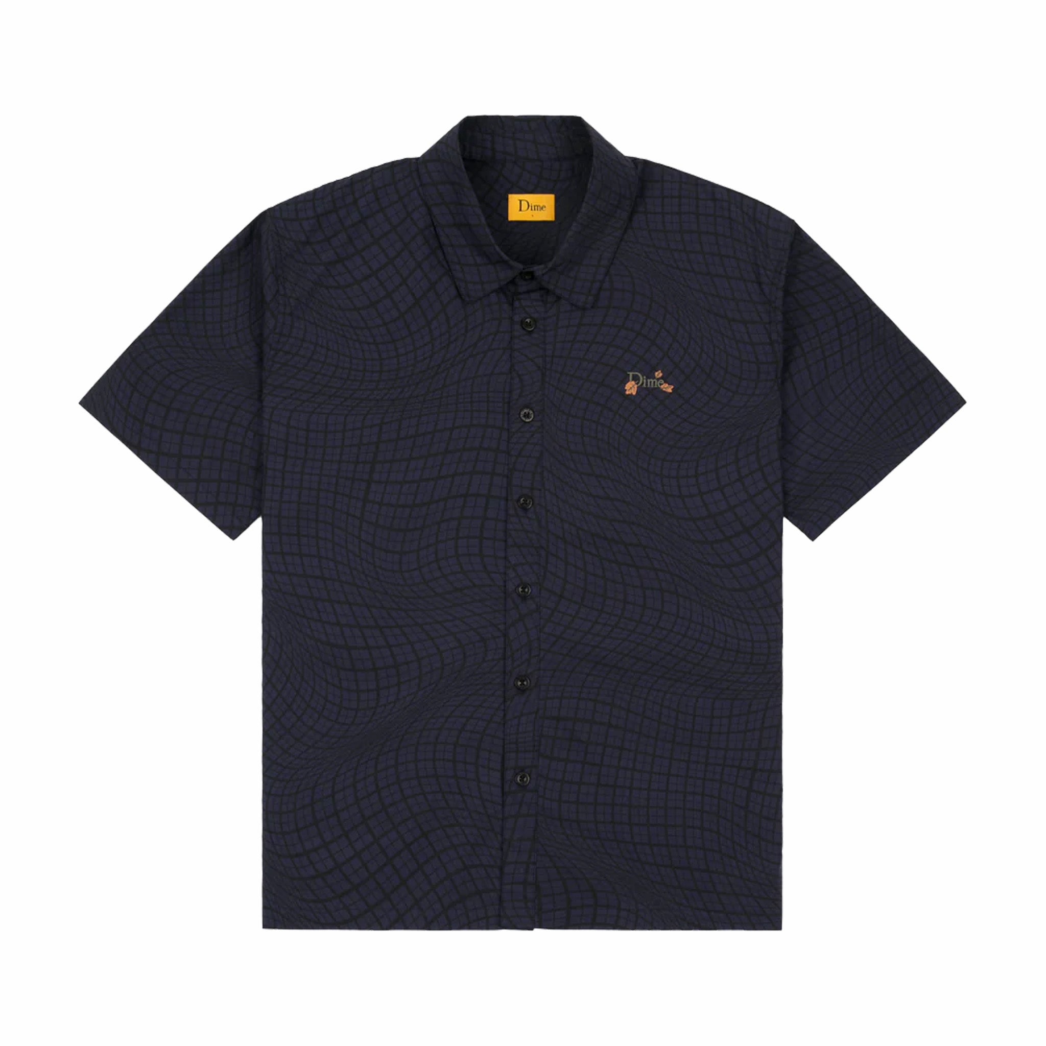 Dime Warp Leafy Shirt (Navy) - August Shop