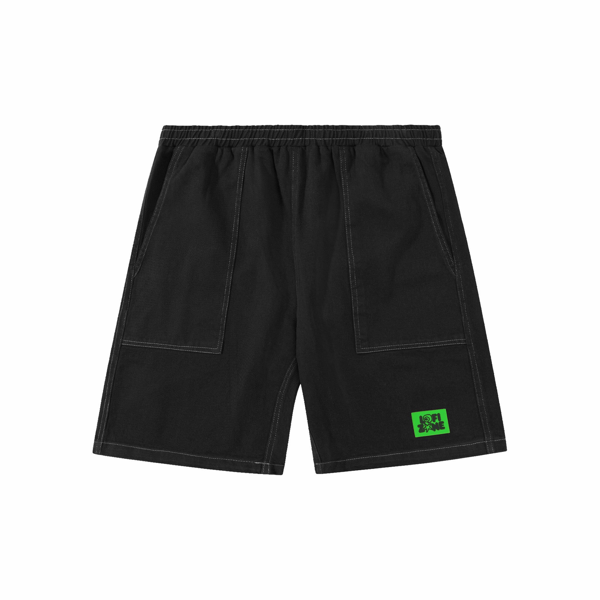 Lo-Fi Easy Washed Shorts (Washed Black) - August Shop