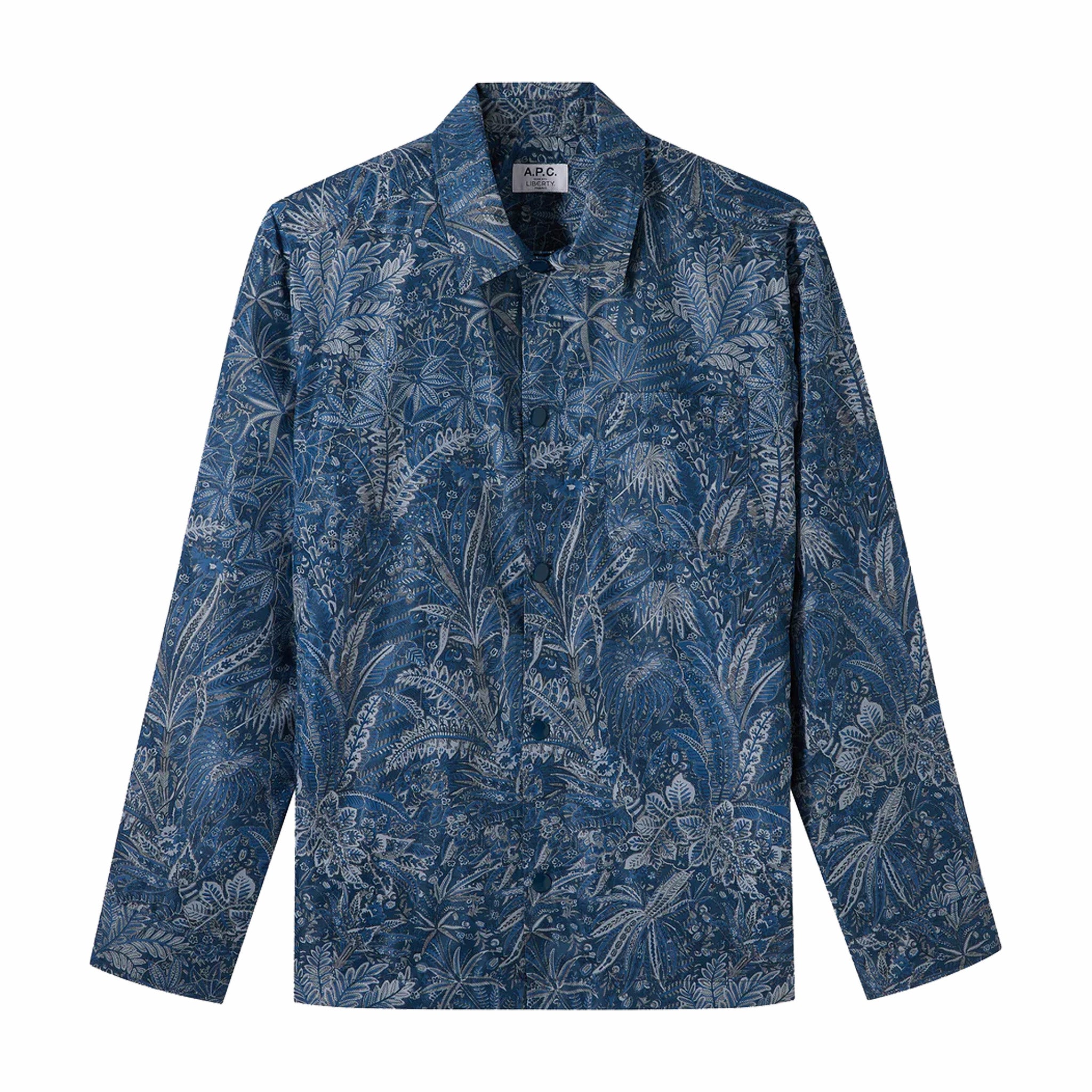 A.P.C. Liberty Exotic Print Watson Jacket (Blue) - August Shop