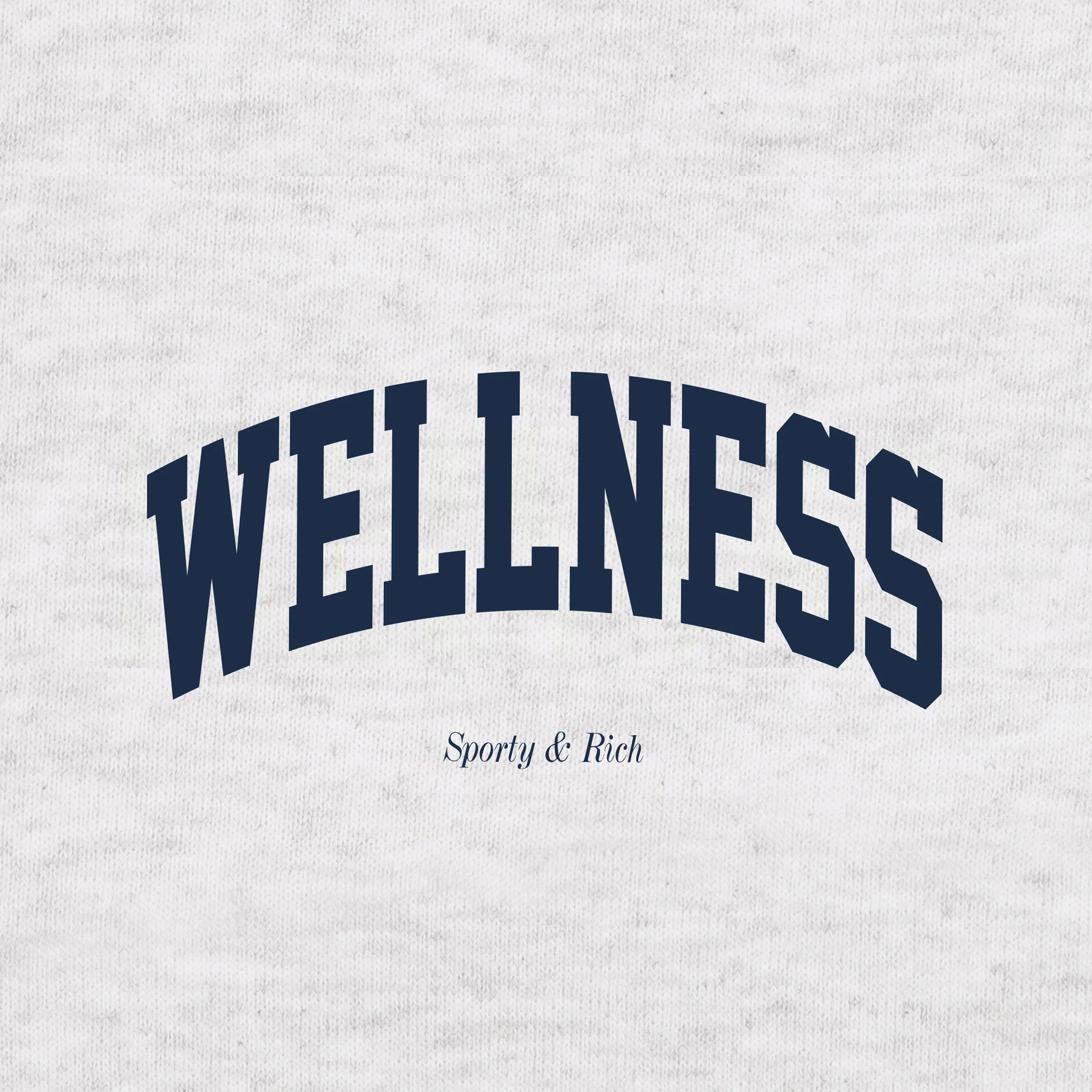 Sporty &amp; Rich Wellness Ivy Cropped Zip Hoodie (Heather Gray/Navy) - August Shop