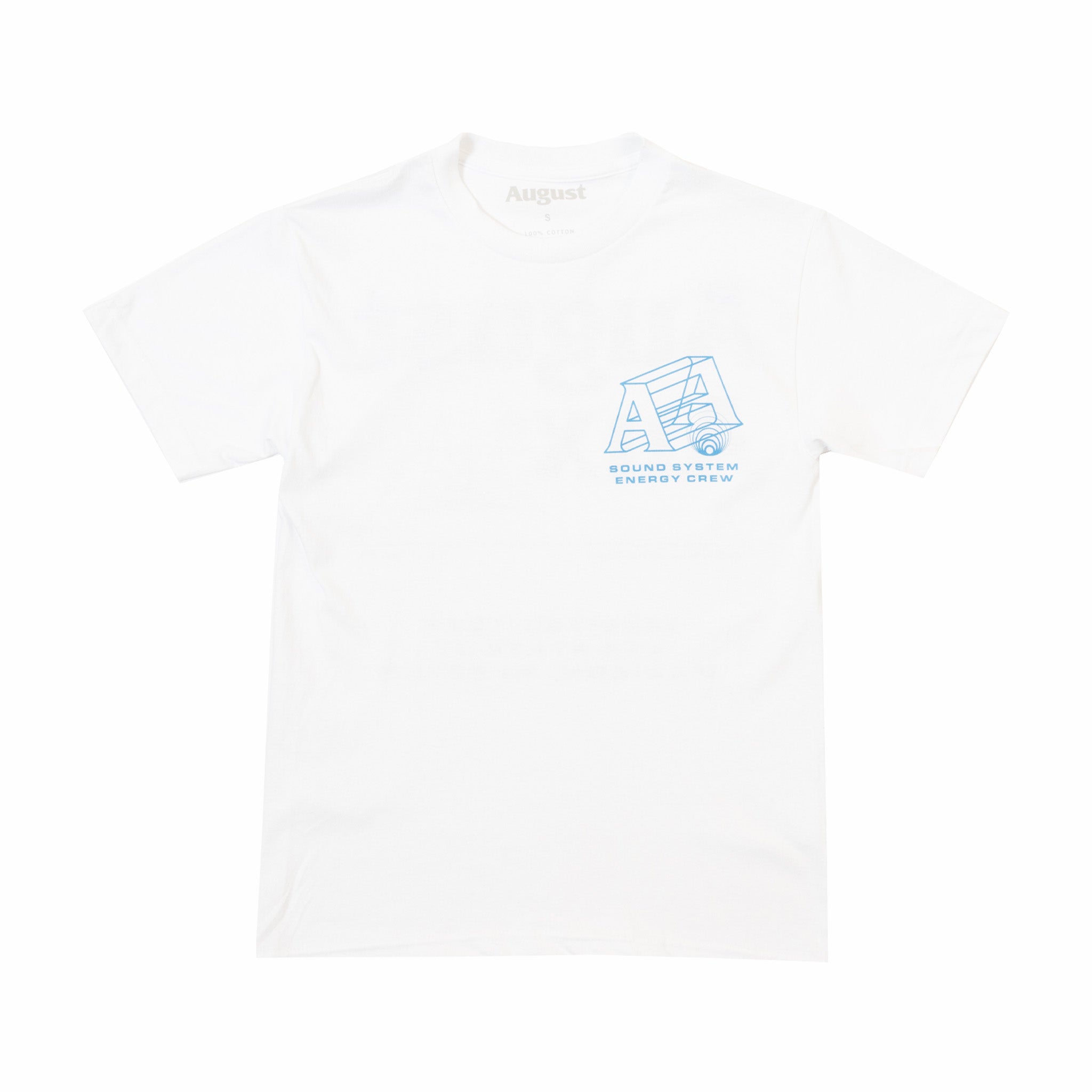 August Aux &quot;Sound System&quot; T-Shirt (White) - August Shop