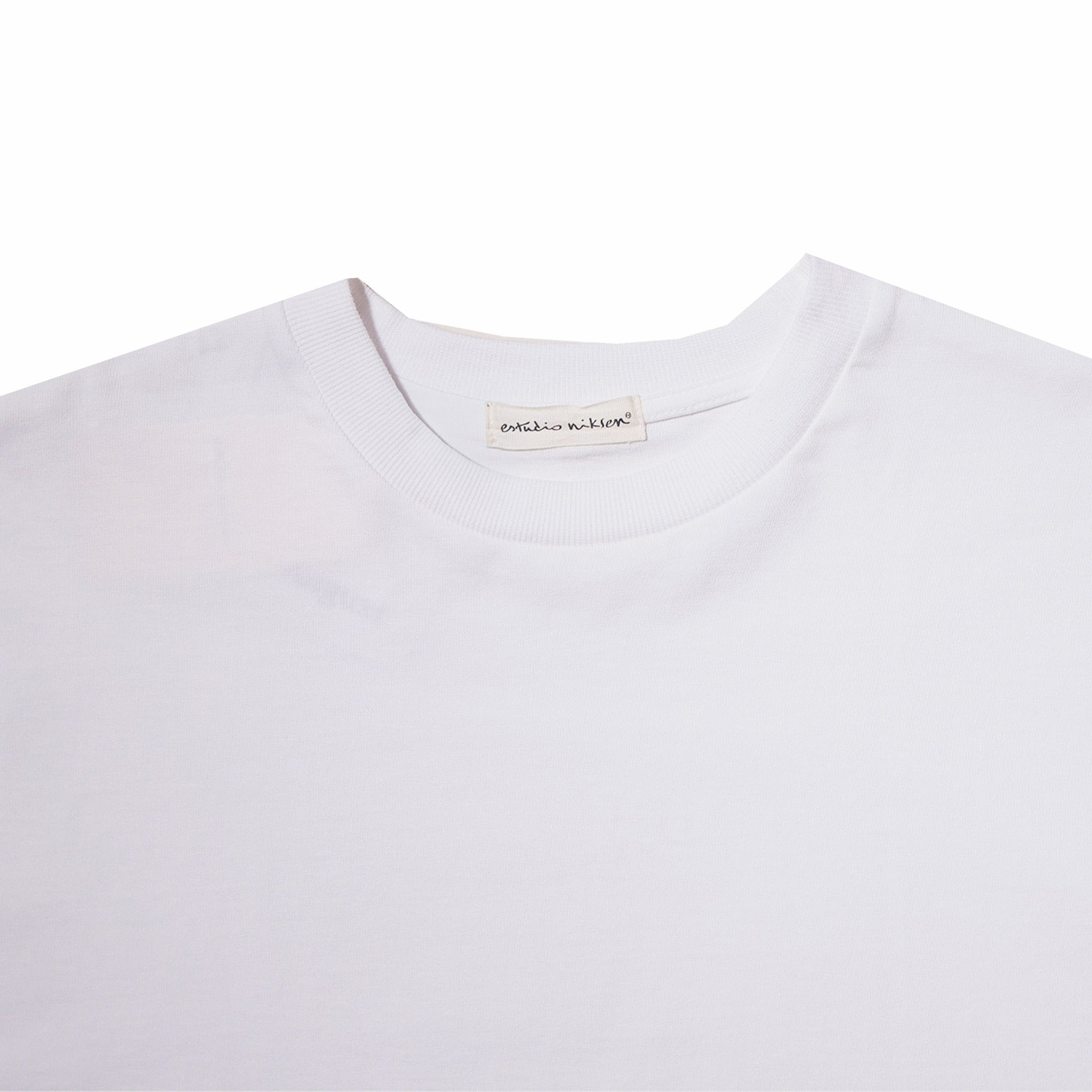 Estudio Niksen Signature Cropped Tee (White) - August Shop