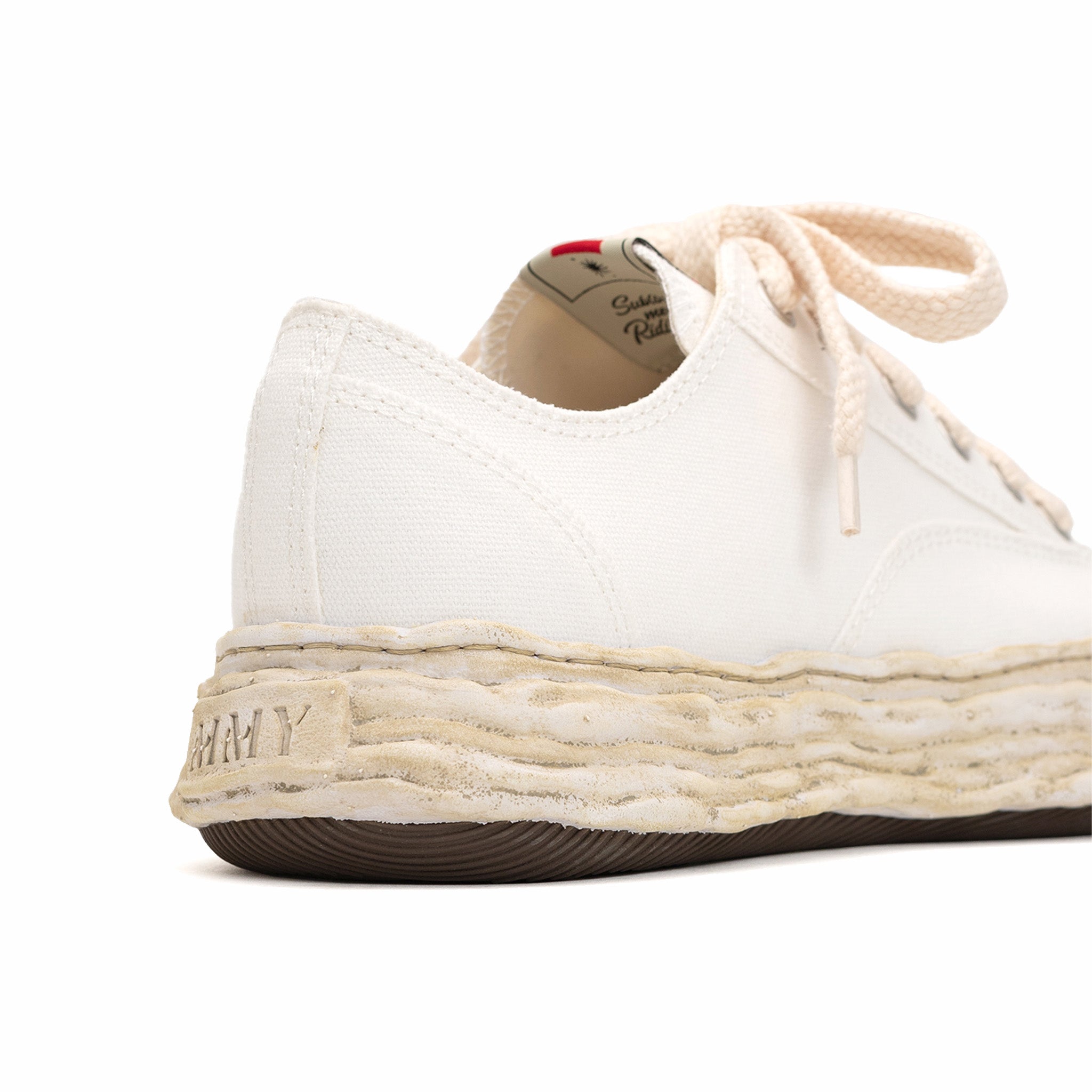 Maison MIHARA YASUHIRO &quot;PETERSON23&quot; OG Dyed Sole Canvas Low-Top Sneaker (White) - August Shop