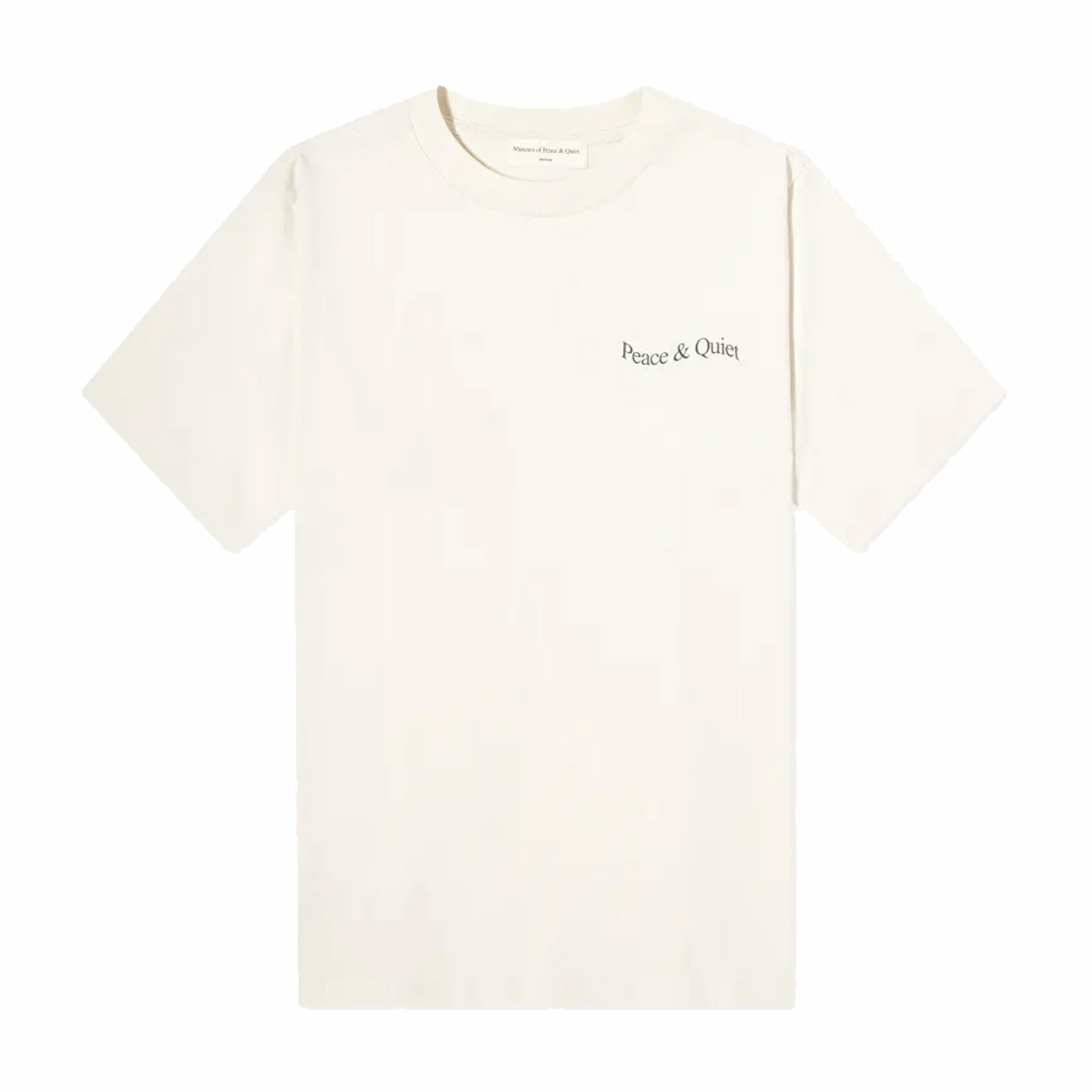 Museum of Peace &amp; Quiet Wordmark T-Shirt (Bone) - August Shop