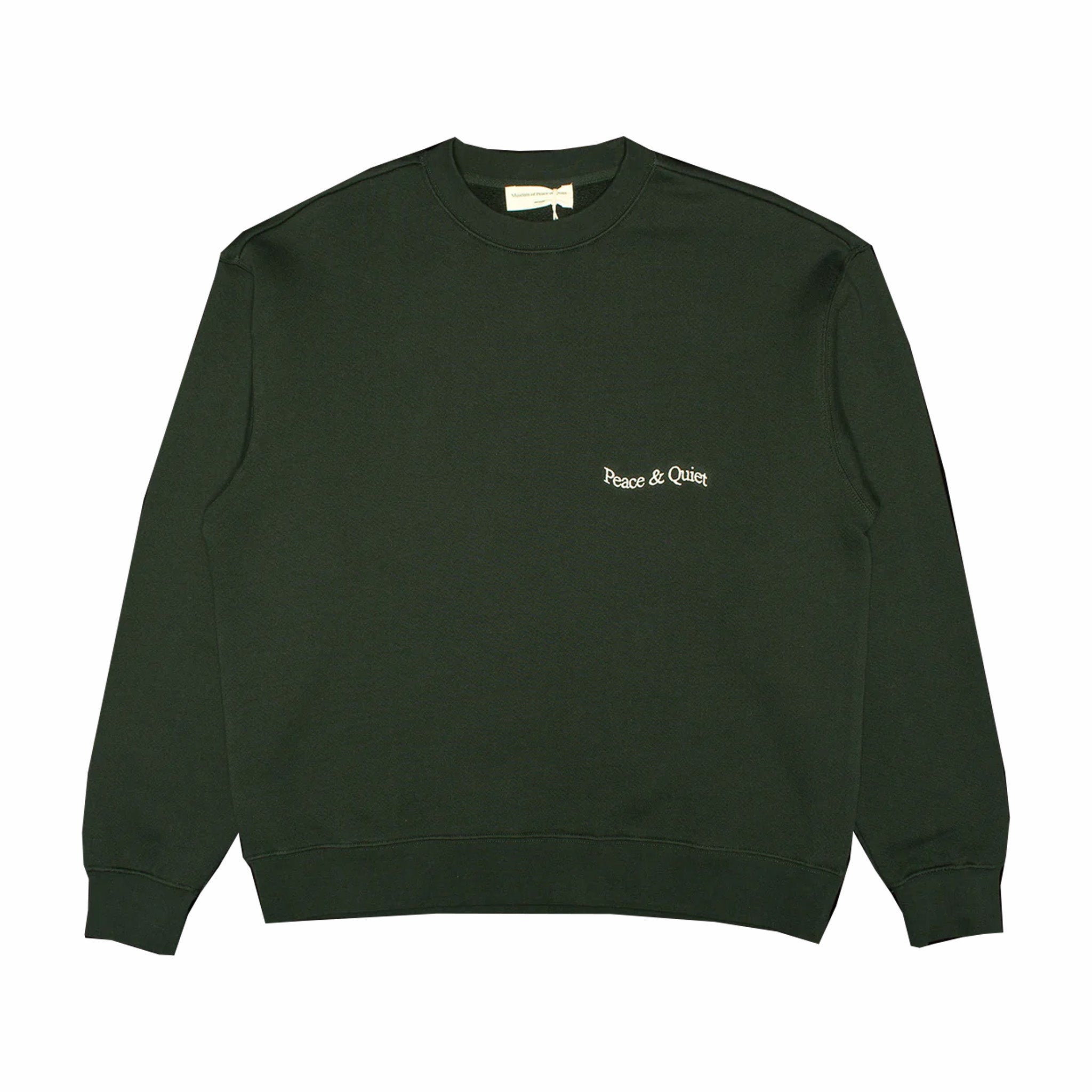 Museum of Peace &amp; Quiet Wordmark Crewneck (Pine) - August Shop