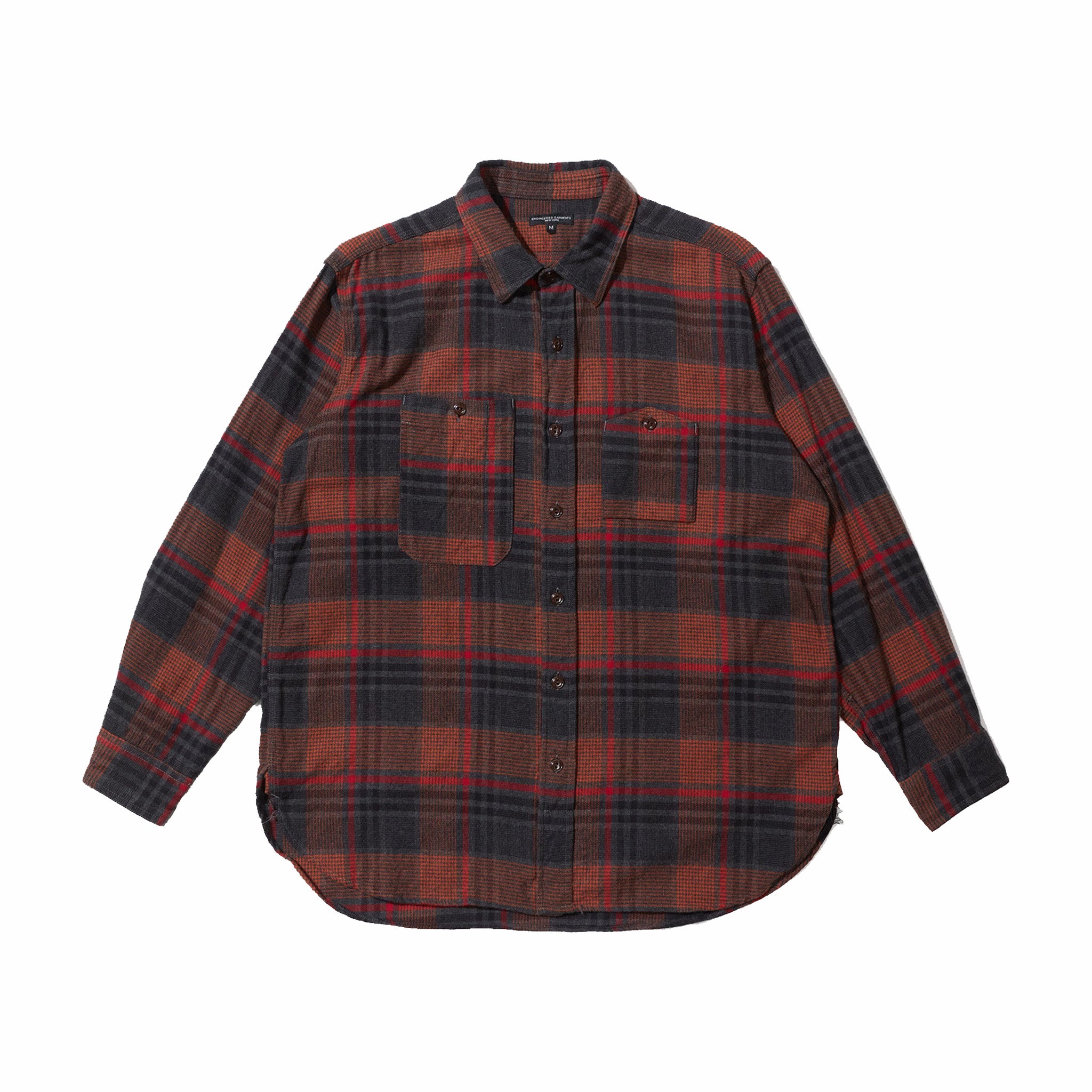 Engineered Garments Work Shirt (Orange/Red) - August Shop