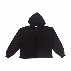 Estudio Niksen Boxy Zip-up Hoodie (Black) - August Shop