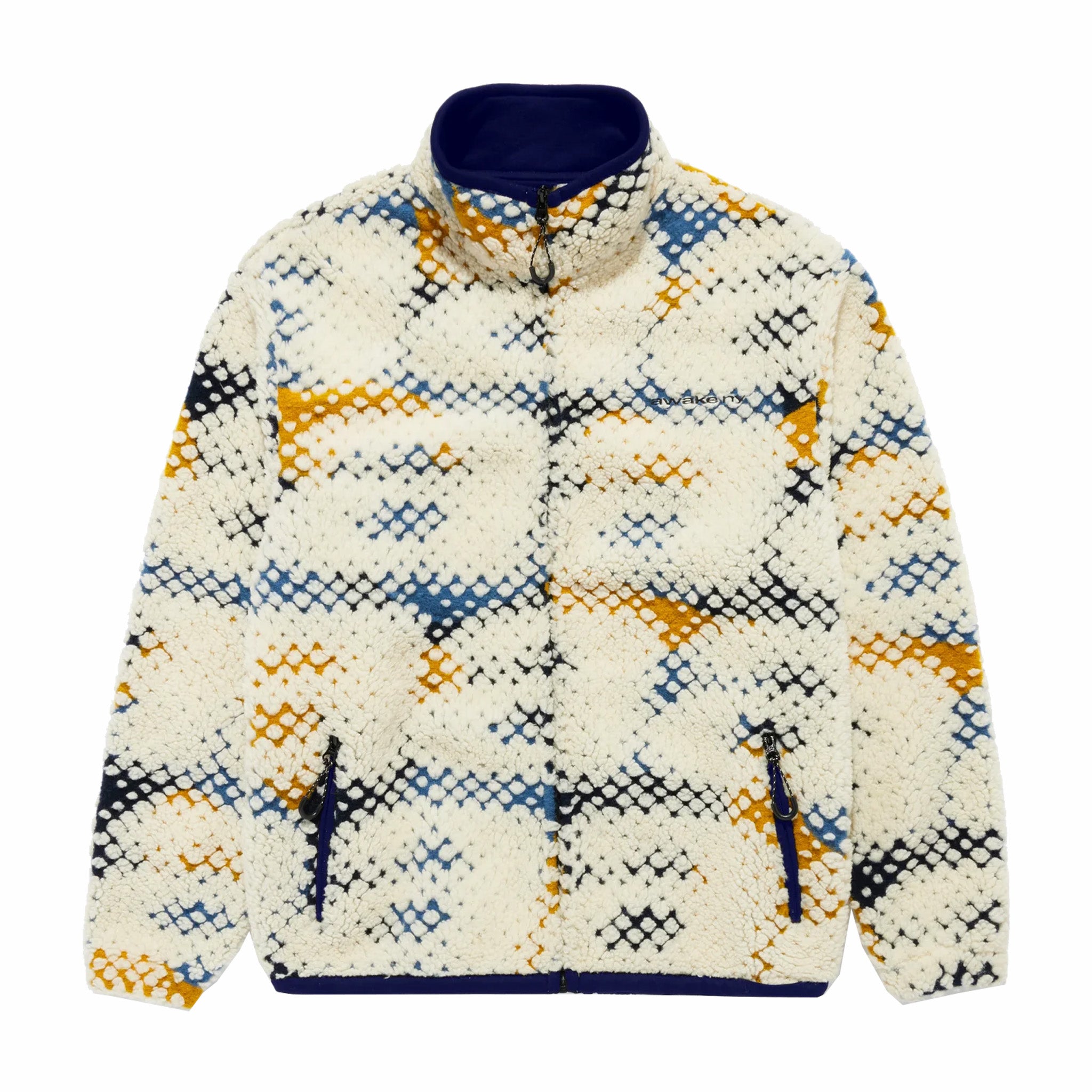 Awake NY &quot;A&quot; Fleece Zip Jacket (Multi) - August Shop