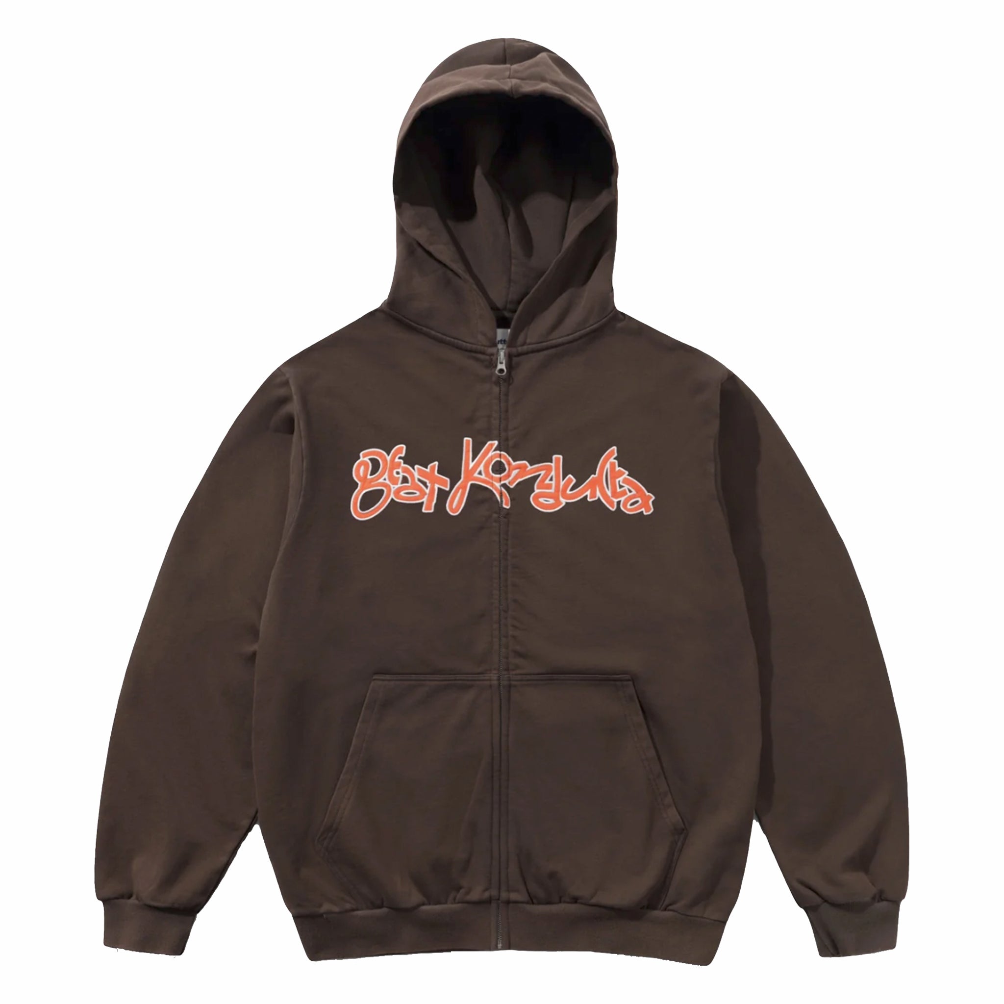 Butter Goods Beat Konducta Zip-Thru Hoodie (Washed Chestnut) - August Shop