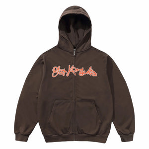 Butter Goods Beat Konducta Zip-Thru Hoodie (Washed Chestnut) - August Shop