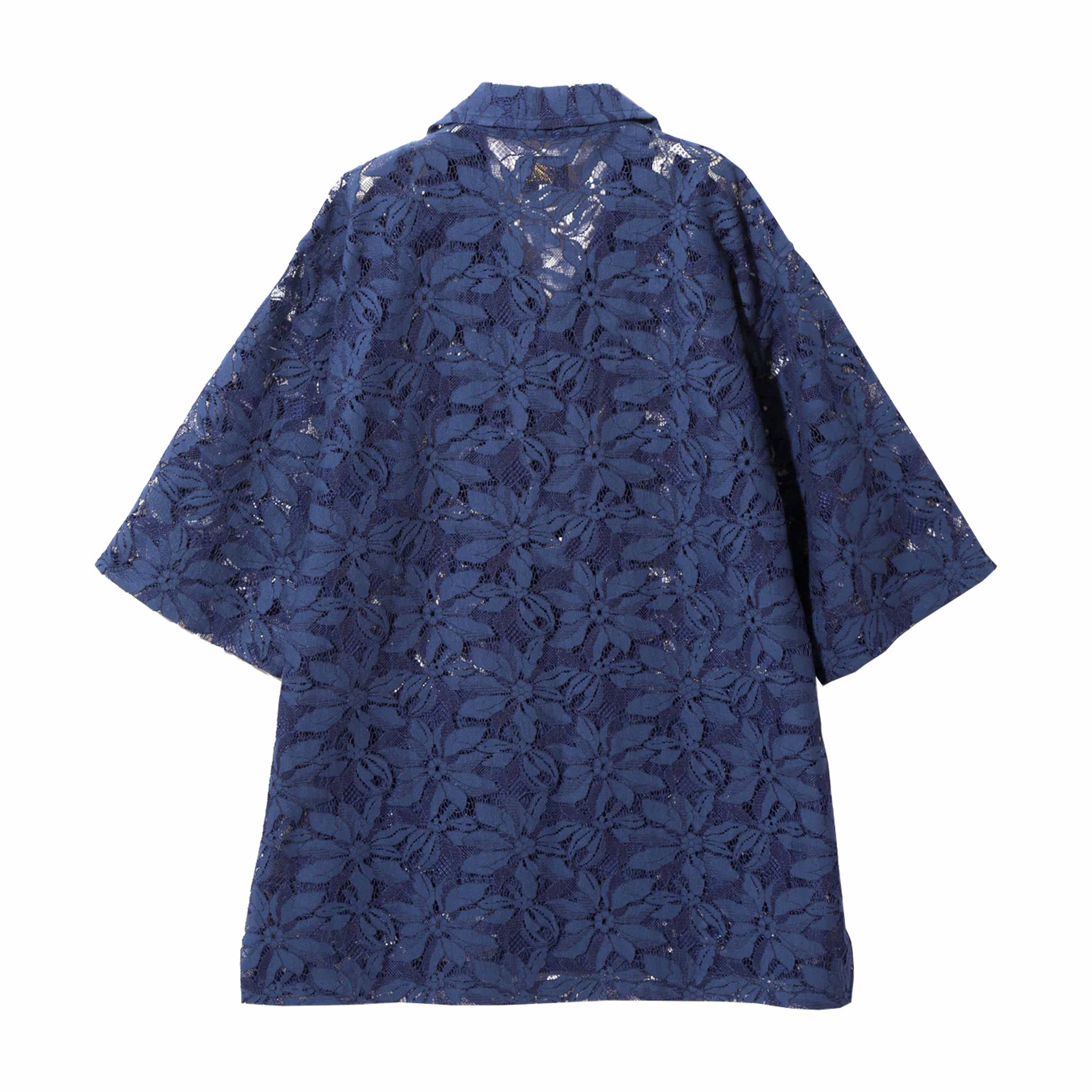 Needles Cabana Shirt - C/PE/R Lace Flower (Navy) - August Shop