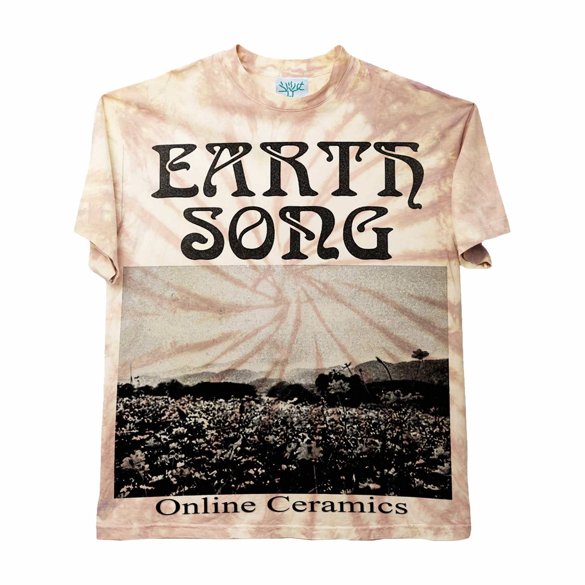 Online Ceramics Earth Song Tie-Dye SS Tee - Hand Dyed (Tan) - August Shop