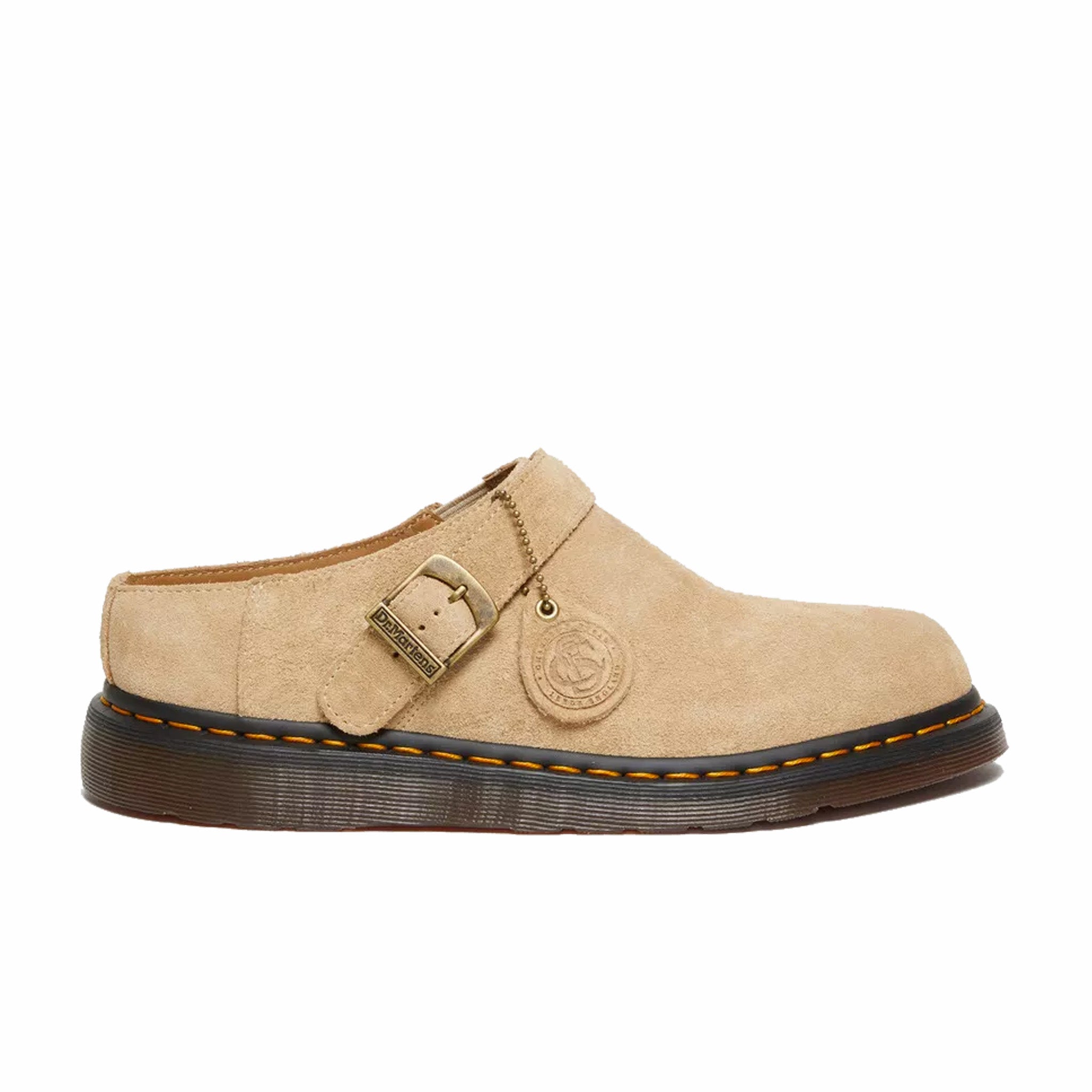 Dr. Martens Isham Desert Oasis Suede Mules (Parchment Beige) – August