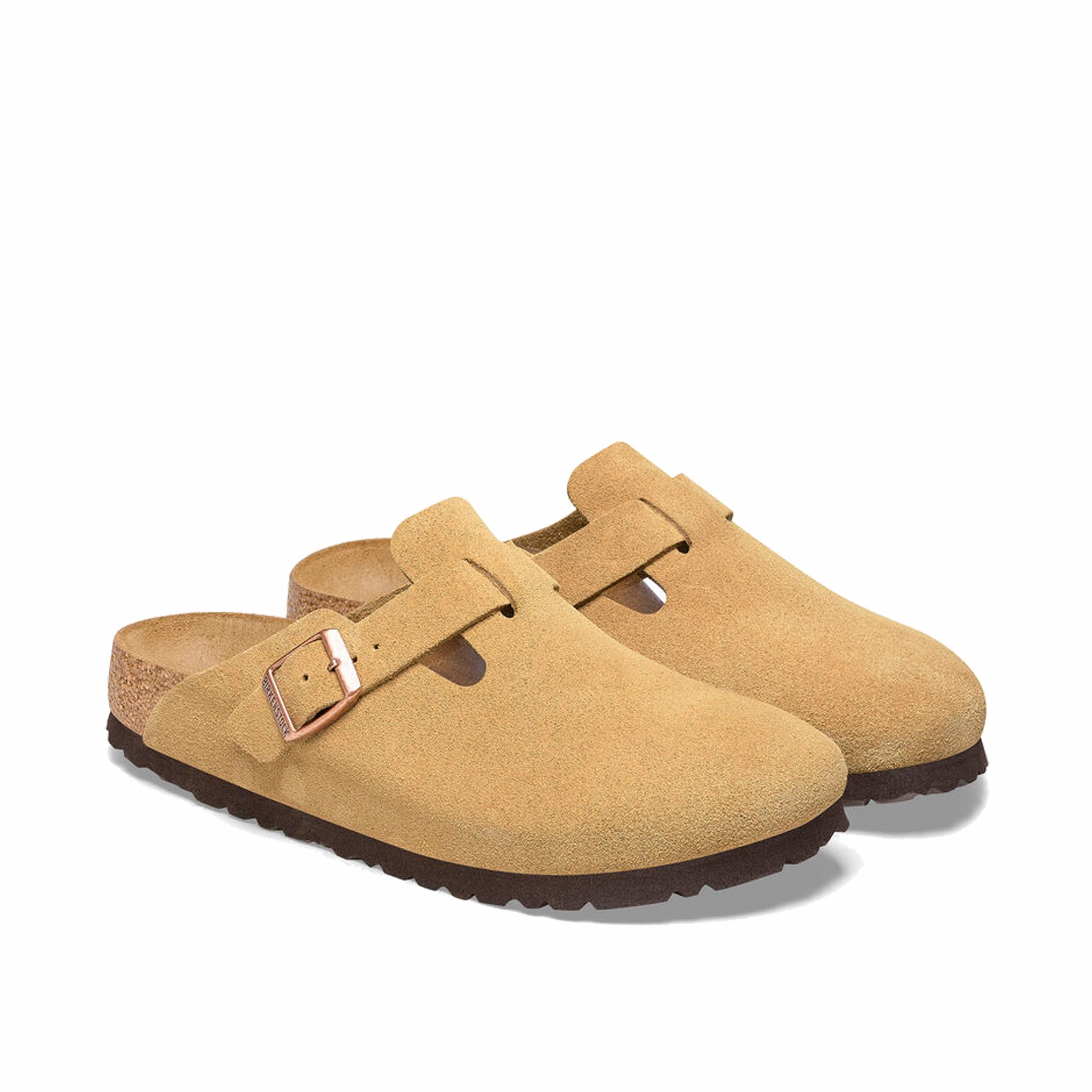 Birkenstock Unisex Boston Suede Leather - Regular (Latte Cream) - August Shop