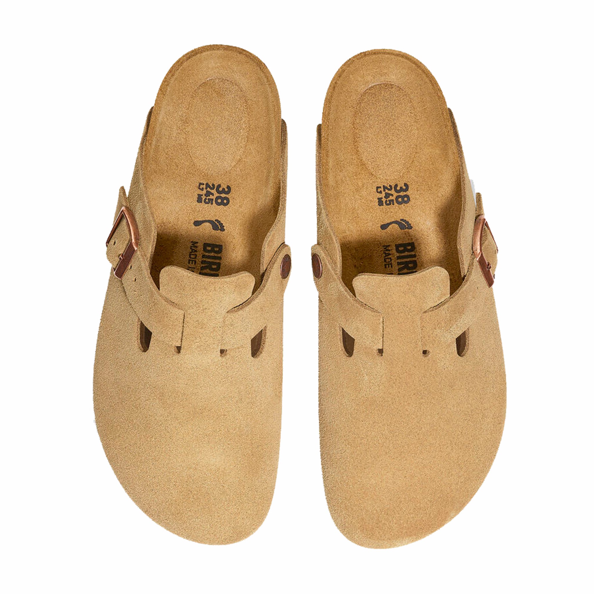 Birkenstock Unisex Boston Suede Leather - Regular (Latte Cream) - August Shop